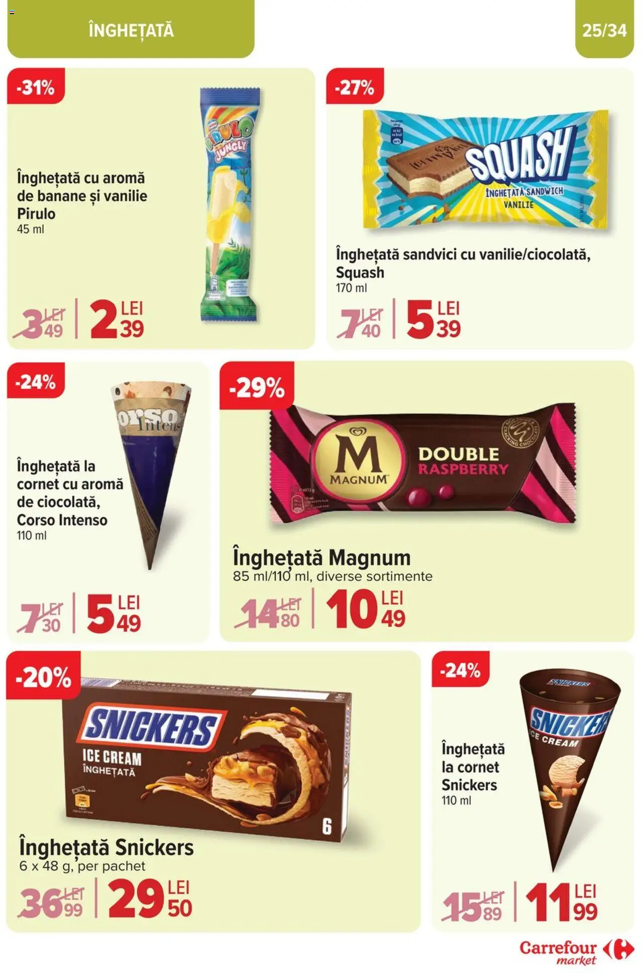 Catalog Carrefour 23 Aprilie - 6 Mai 2025 | Pagina 25 | Produse: Banane, Înghețată
