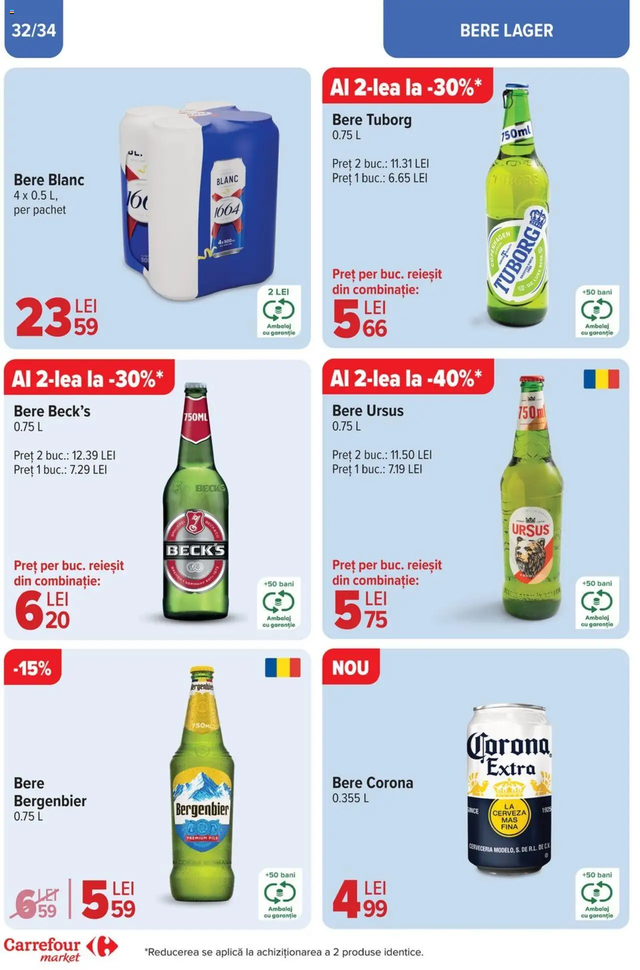 Catalog Carrefour 23 Aprilie - 6 Mai 2025 | Pagina 32 | Produse: Klozet koku giderici, Bere, Plastik Kulübe