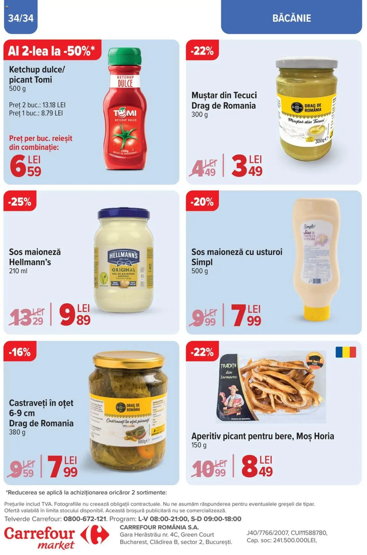 Catalog Carrefour 23 Aprilie - 6 Mai 2025 | Pagina 34 | Produse: Oțet, Muștar, Maioneză, Usturoi
