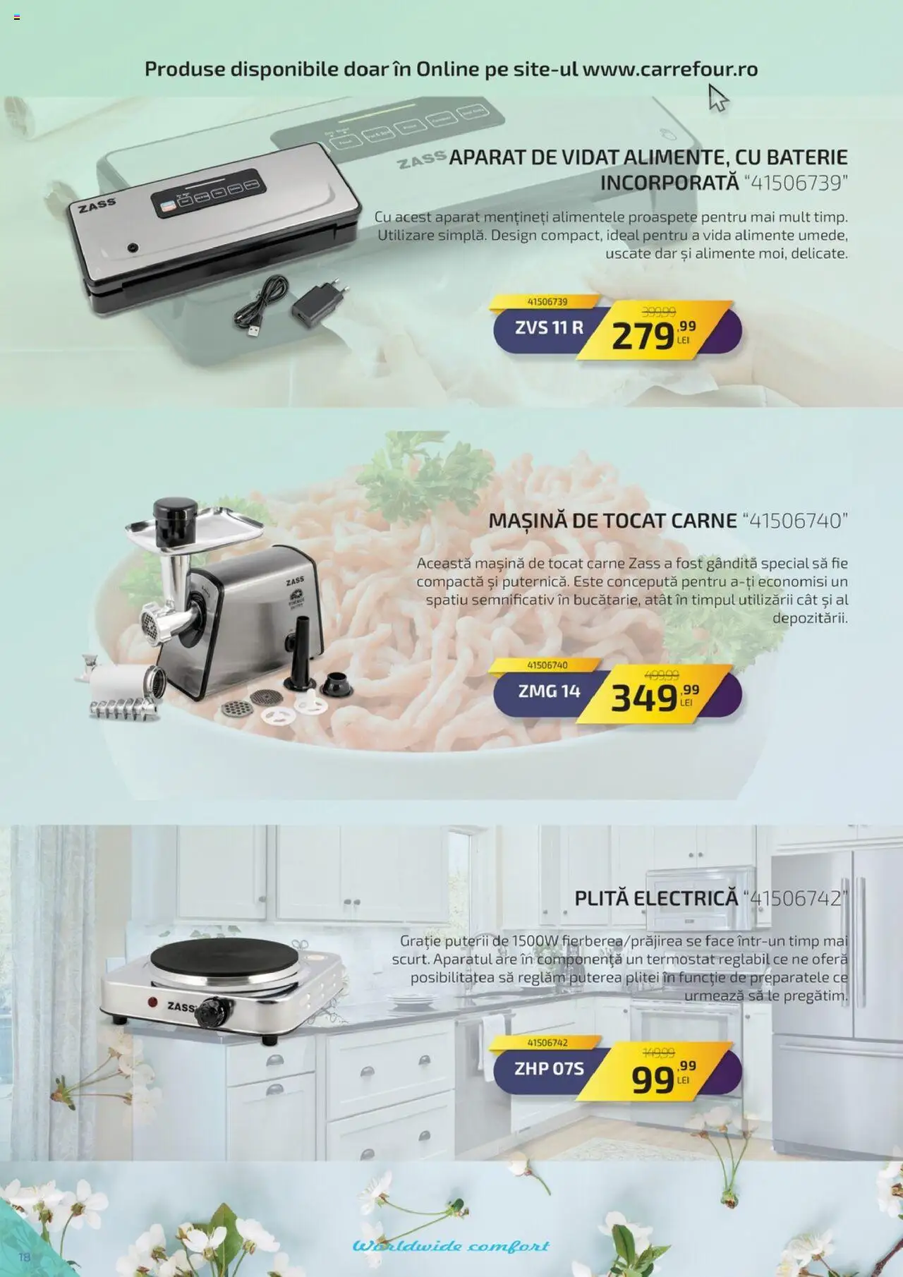 Catalog Carrefour 23 Aprilie - 2 Iunie 2025 | Pagina 18 | Produse: Mașină de tocat, Plită, Baterie