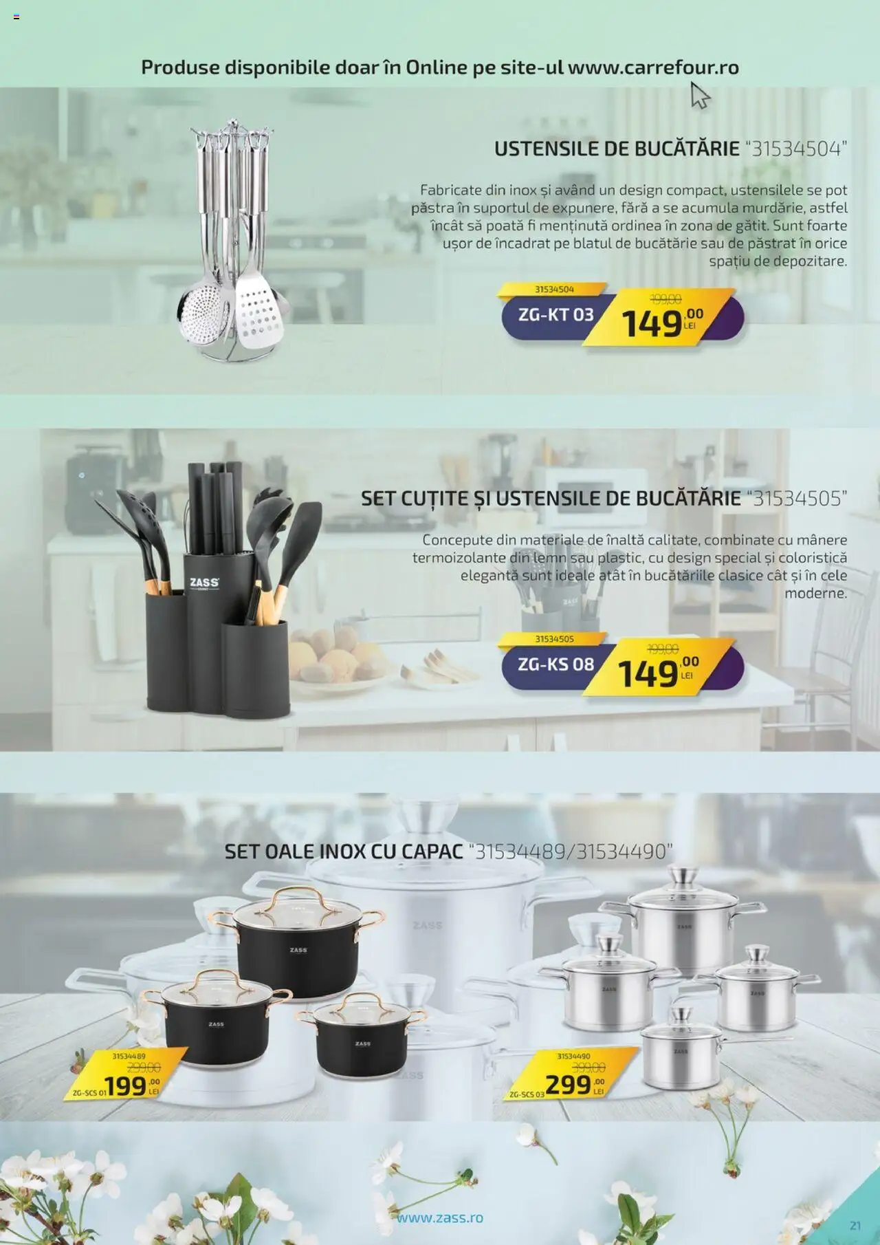 Catalog Carrefour 23 Aprilie - 2 Iunie 2025 | Pagina 21 | Produse: Zımba teli, Set oale, Bucătărie