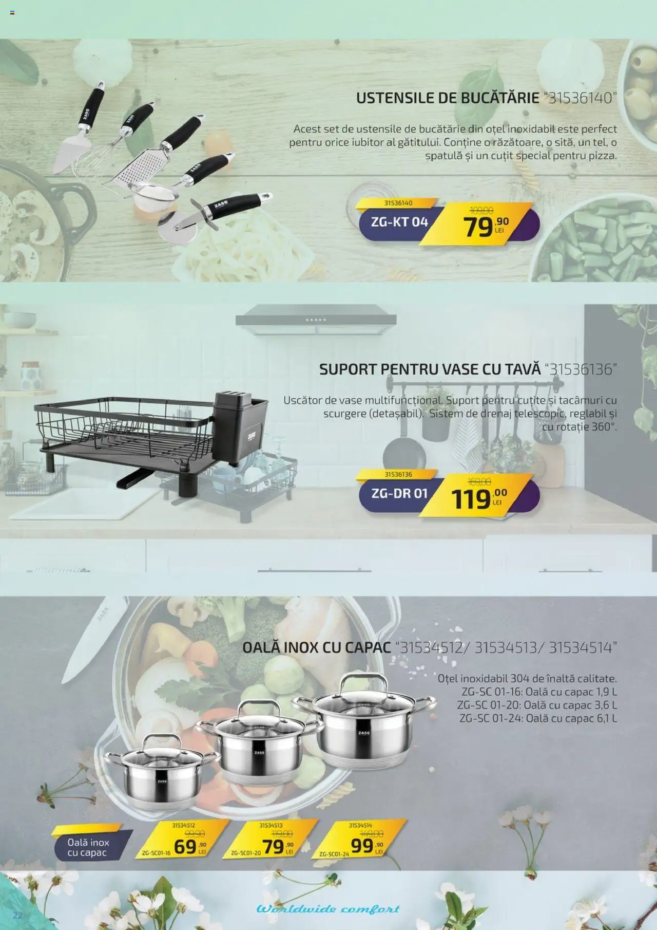 Catalog Carrefour 23 Aprilie - 2 Iunie 2025 | Pagina 22 | Produse: Uscător, Oală, Bucătărie, Cuțit