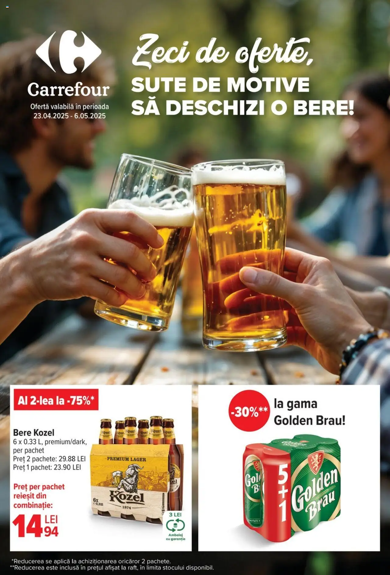 Catalog Carrefour 23 Aprilie - 6 Mai 2025 | Pagina 1 | Produse: Atıştırmalık, Bere