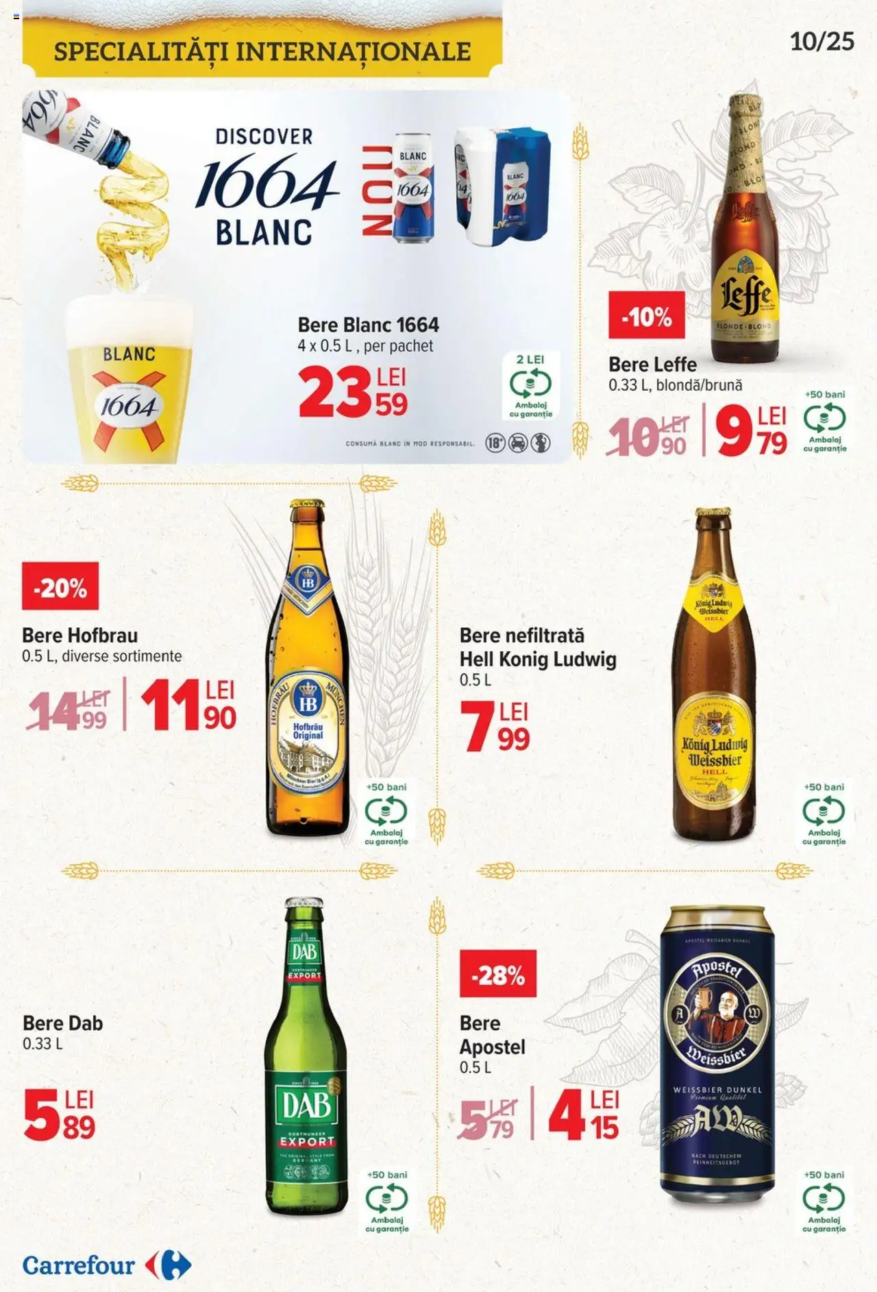 Catalog Carrefour 23 Aprilie - 6 Mai 2025 | Pagina 10 | Produse: Bere