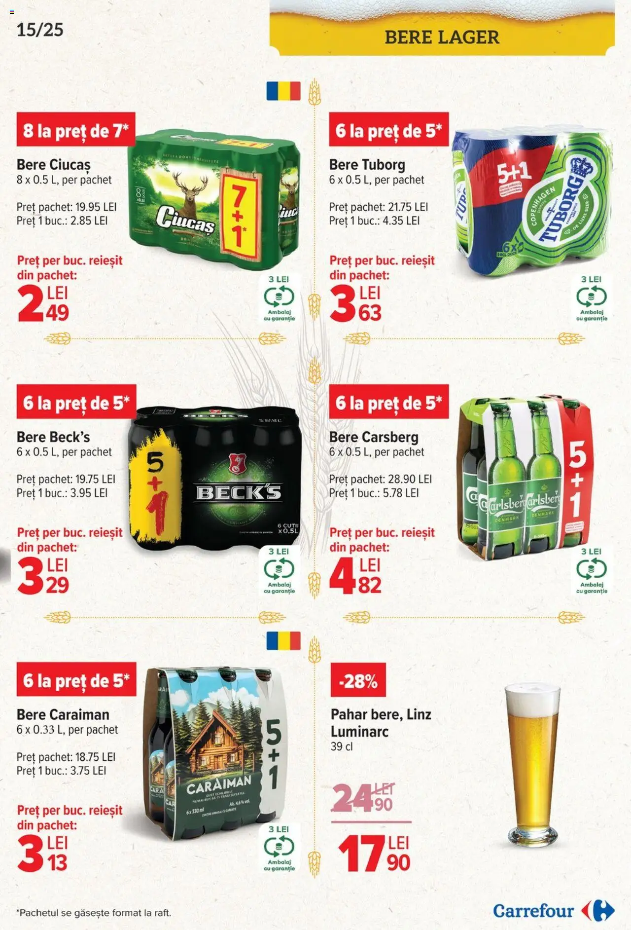 Catalog Carrefour 23 Aprilie - 6 Mai 2025 | Pagina 15 | Produse: Bere