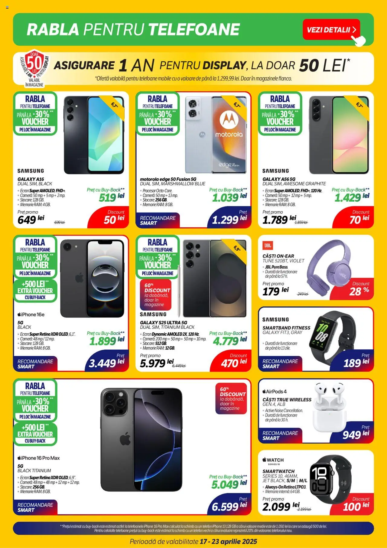 Catalog Flanco 17 - 23 Aprilie 2025 | Pagina 2 | Produse: Telefon, Memorie, Căști, Smartwatch