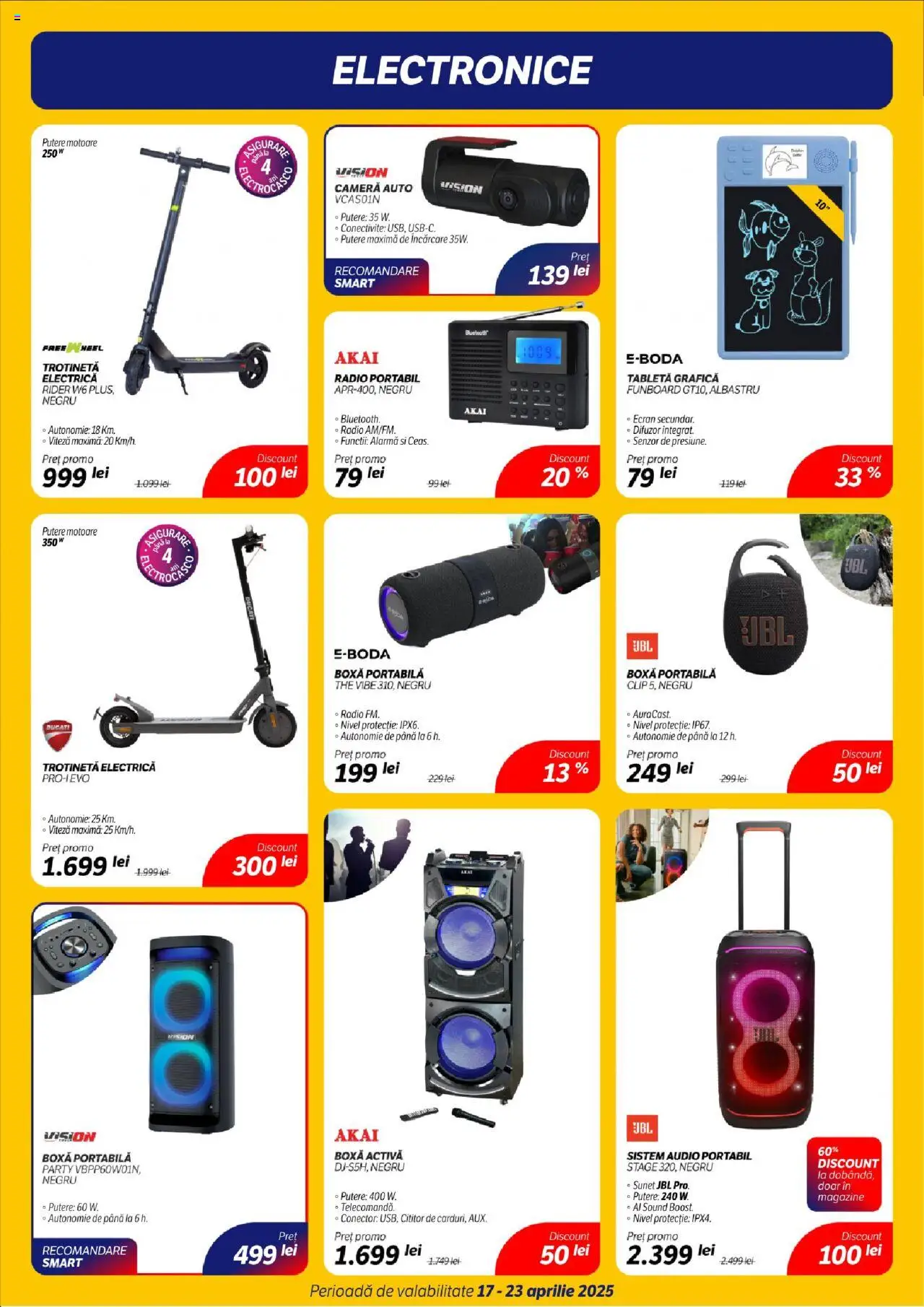 Catalog Flanco 17 - 23 Aprilie 2025 | Pagina 4 | Produse: Tabletă, Tabletă grafică, Trotinetă, Boxă portabilă