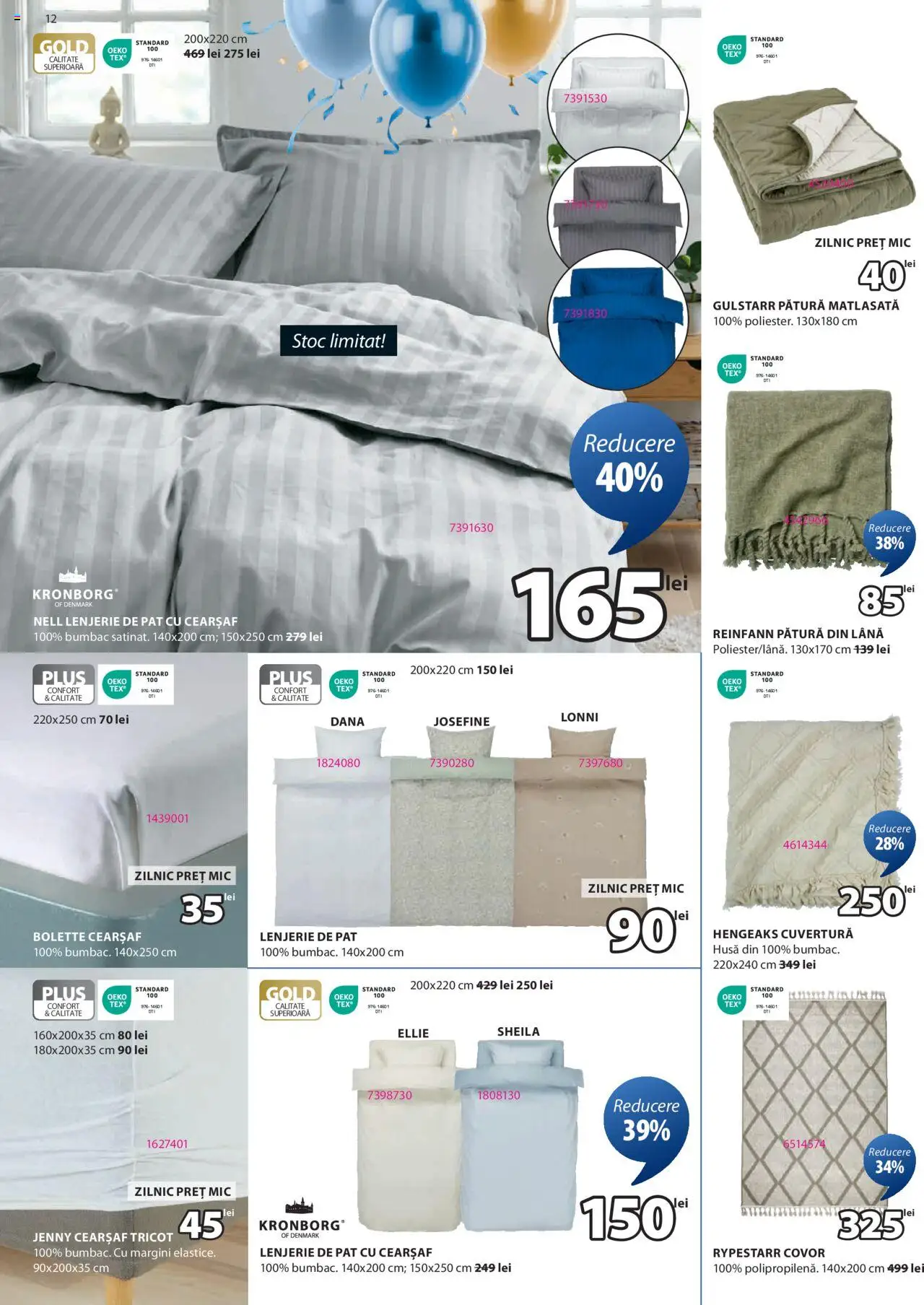 Catalog JYSK 17 Aprilie - 5 Mai 2025 | Pagina 12 | Produse: Cuvertură, Lenjerie de pat, Pătură, Covor