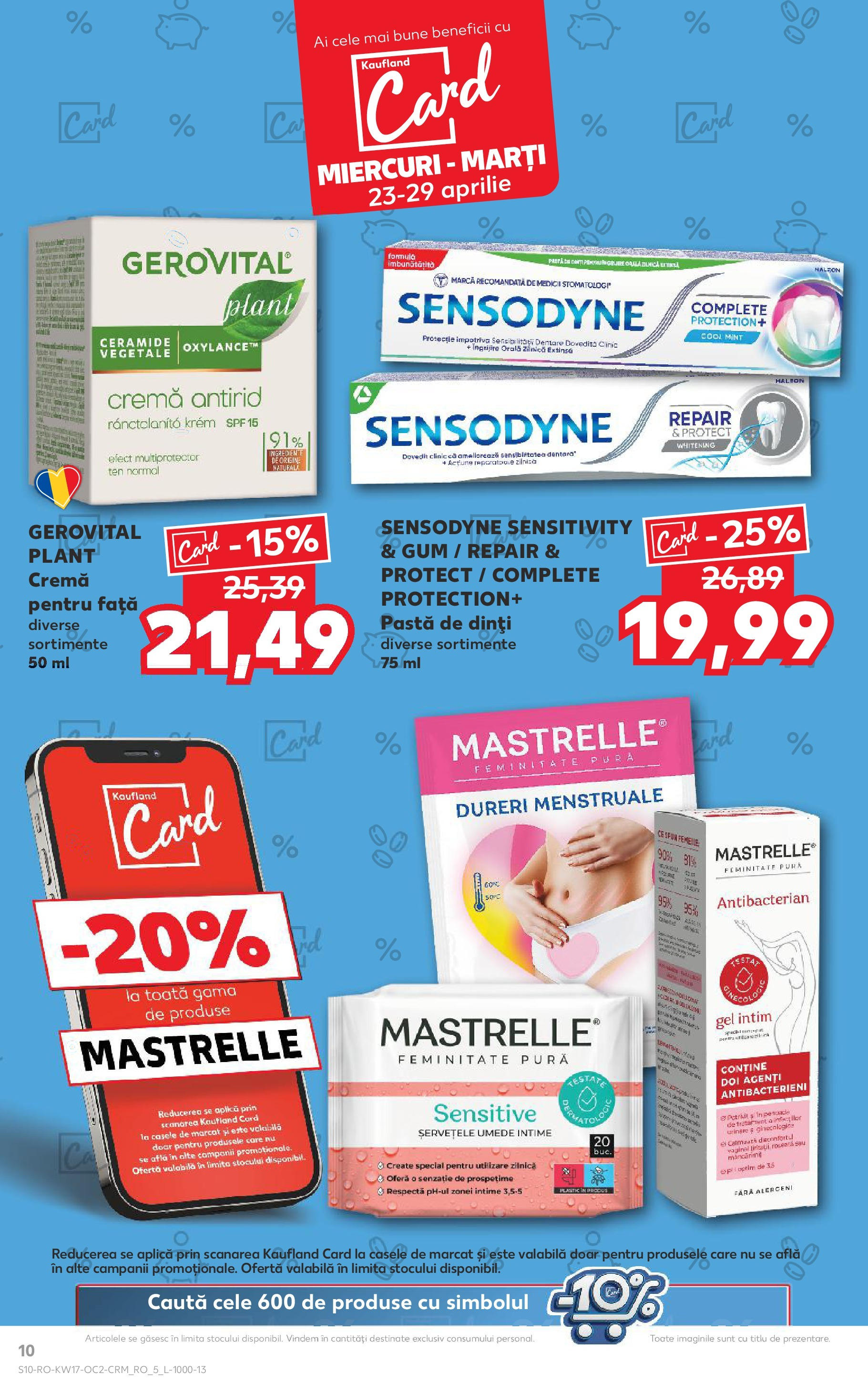 Catalog Kaufland 23 - 29 Aprilie 2025 | Pagina 10 | Produse: Gel intim, Cremă, Pastă de dinți, Șervețele umede