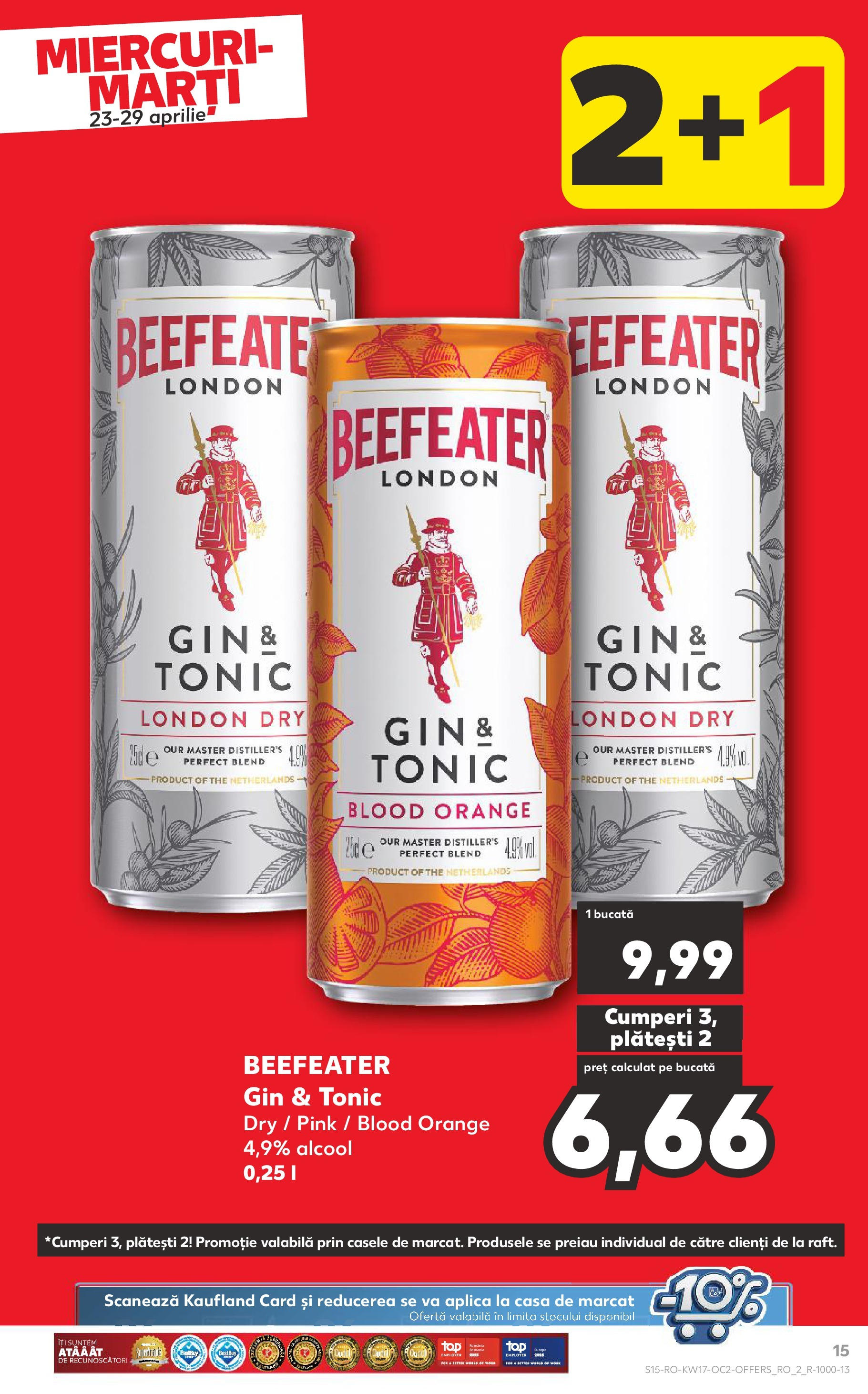 Catalog Kaufland 23 - 29 Aprilie 2025 | Pagina 15 | Produse: Gin