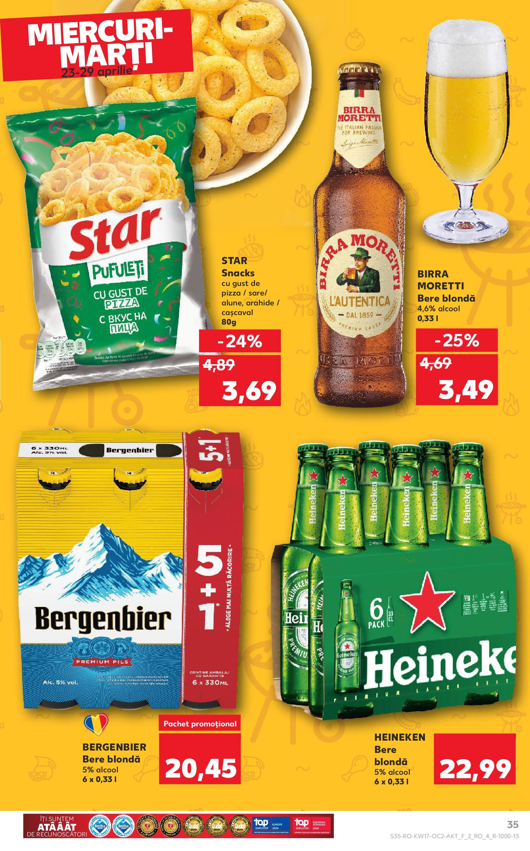 Catalog Kaufland 23 - 29 Aprilie 2025 | Pagina 35 | Produse: Cașcaval, Bere, Pufuleți, Plastik Kulübe