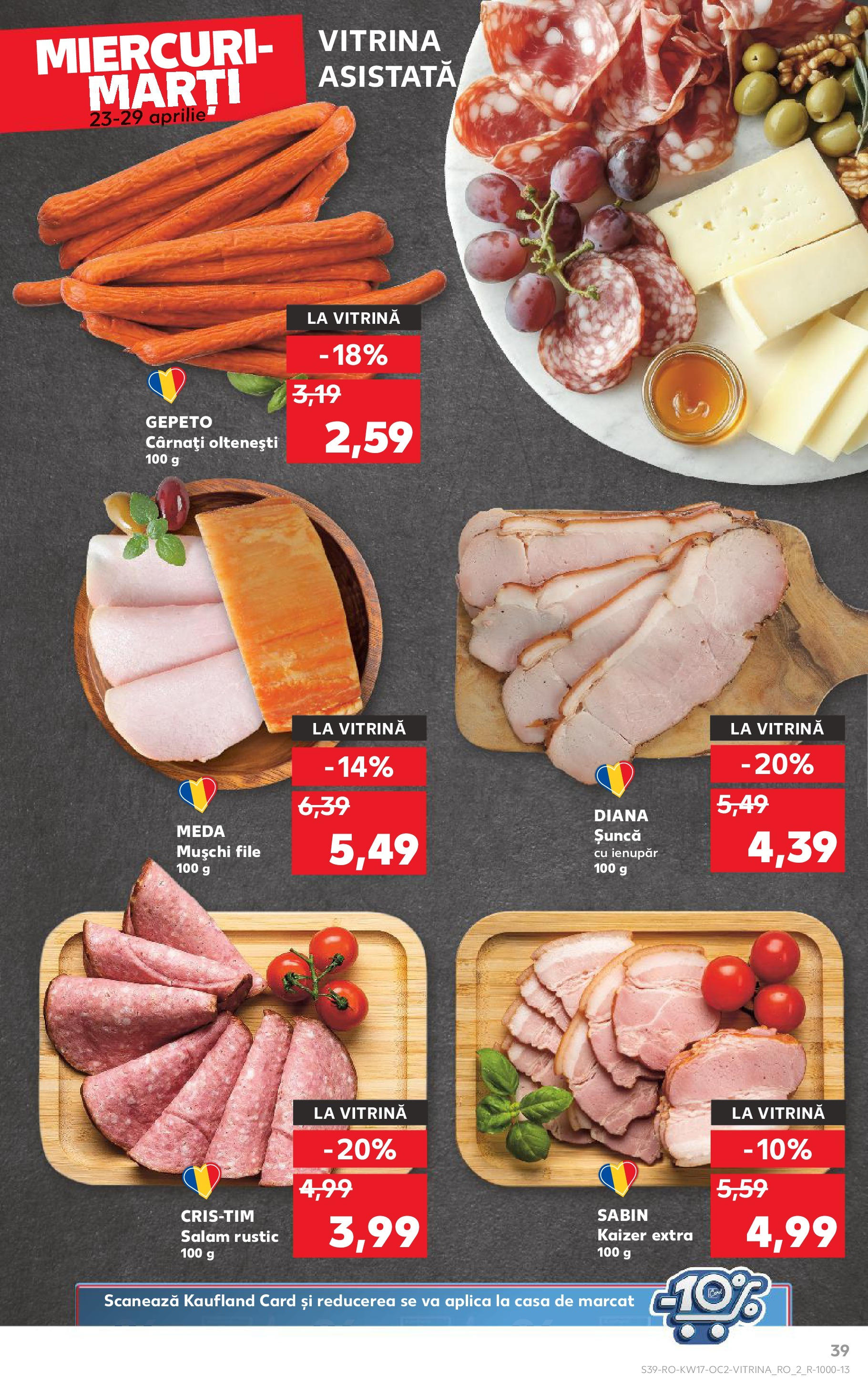 Catalog Kaufland 23 - 29 Aprilie 2025 | Pagina 39 | Produse: Vitrină, Salam, Șuncă, Cârnați