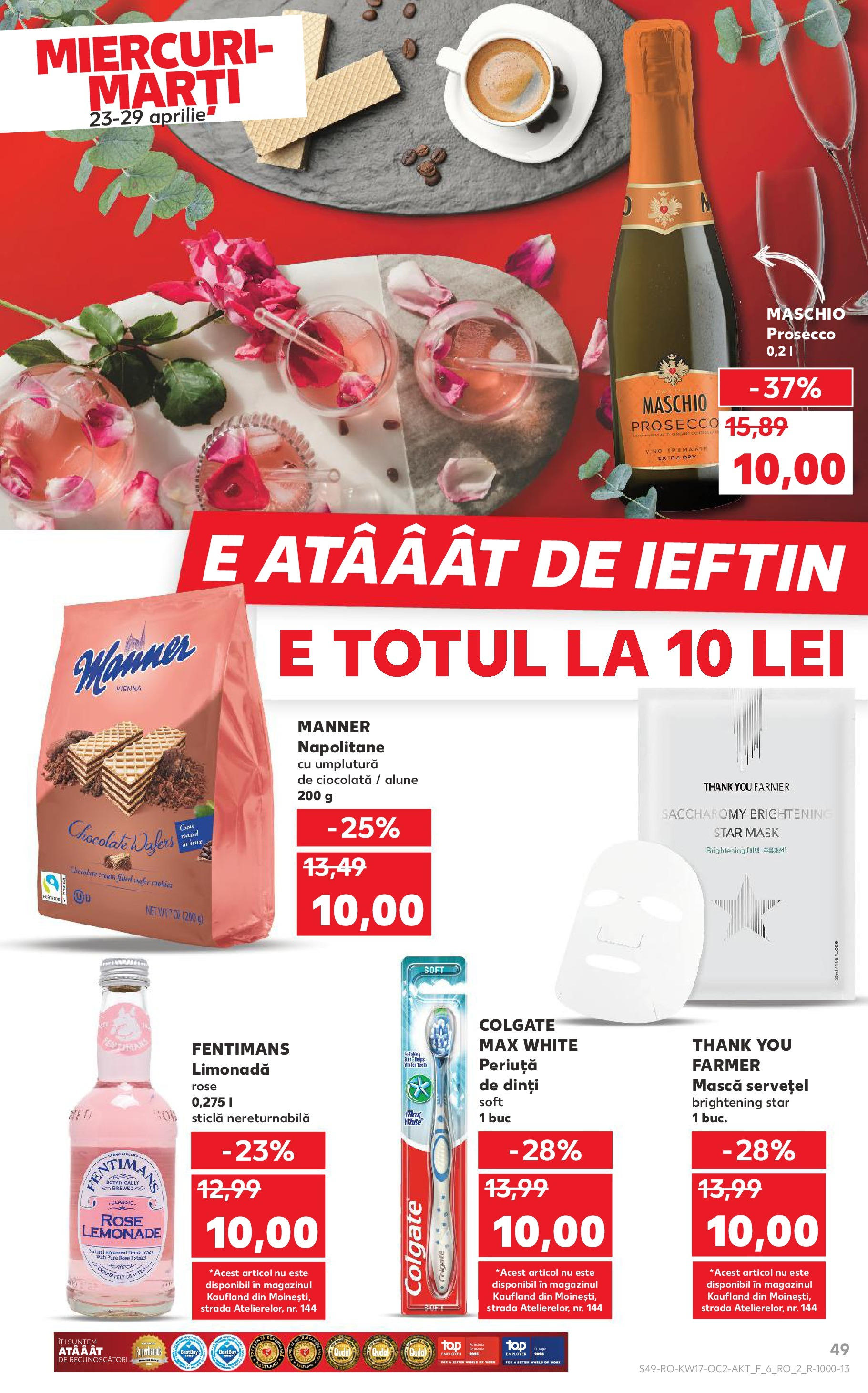 Catalog Kaufland 23 - 29 Aprilie 2025 | Pagina 49 | Produse: Sıcak su torbası, Napolitane, Prosecco, Ciocolată