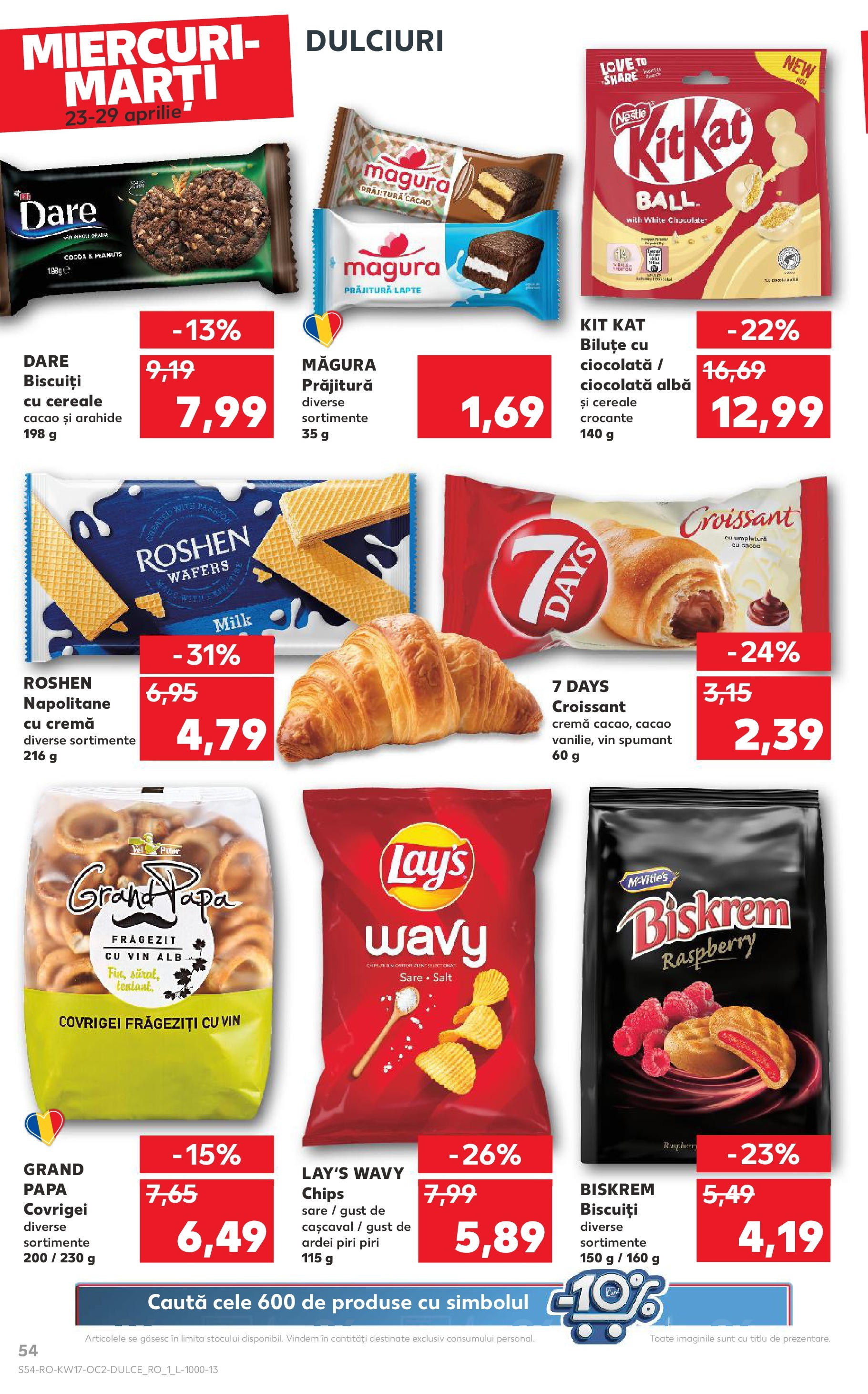 Catalog Kaufland 23 - 29 Aprilie 2025 | Pagina 54 | Produse: Prăjitură, Napolitane, Vin, Biscuiți