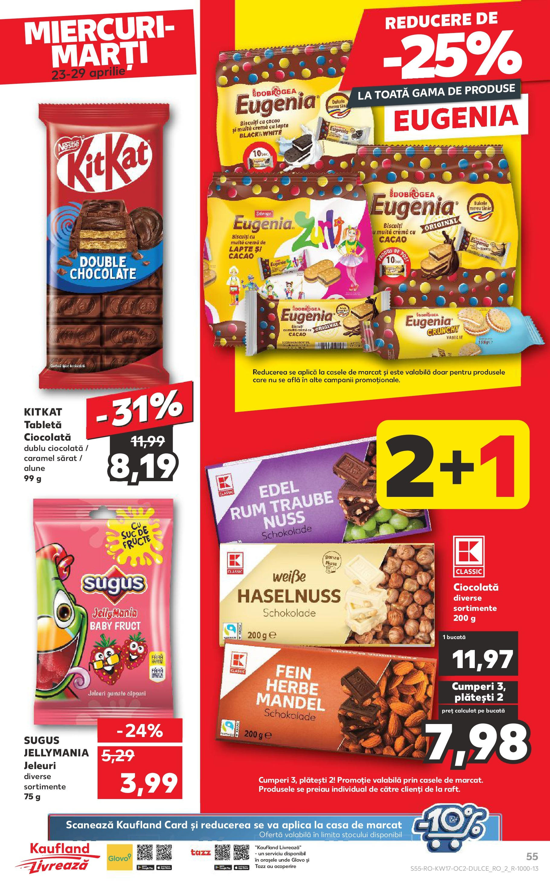 Catalog Kaufland 23 - 29 Aprilie 2025 | Pagina 55 | Produse: Cremă, Ciocolată, Suc, Fructe