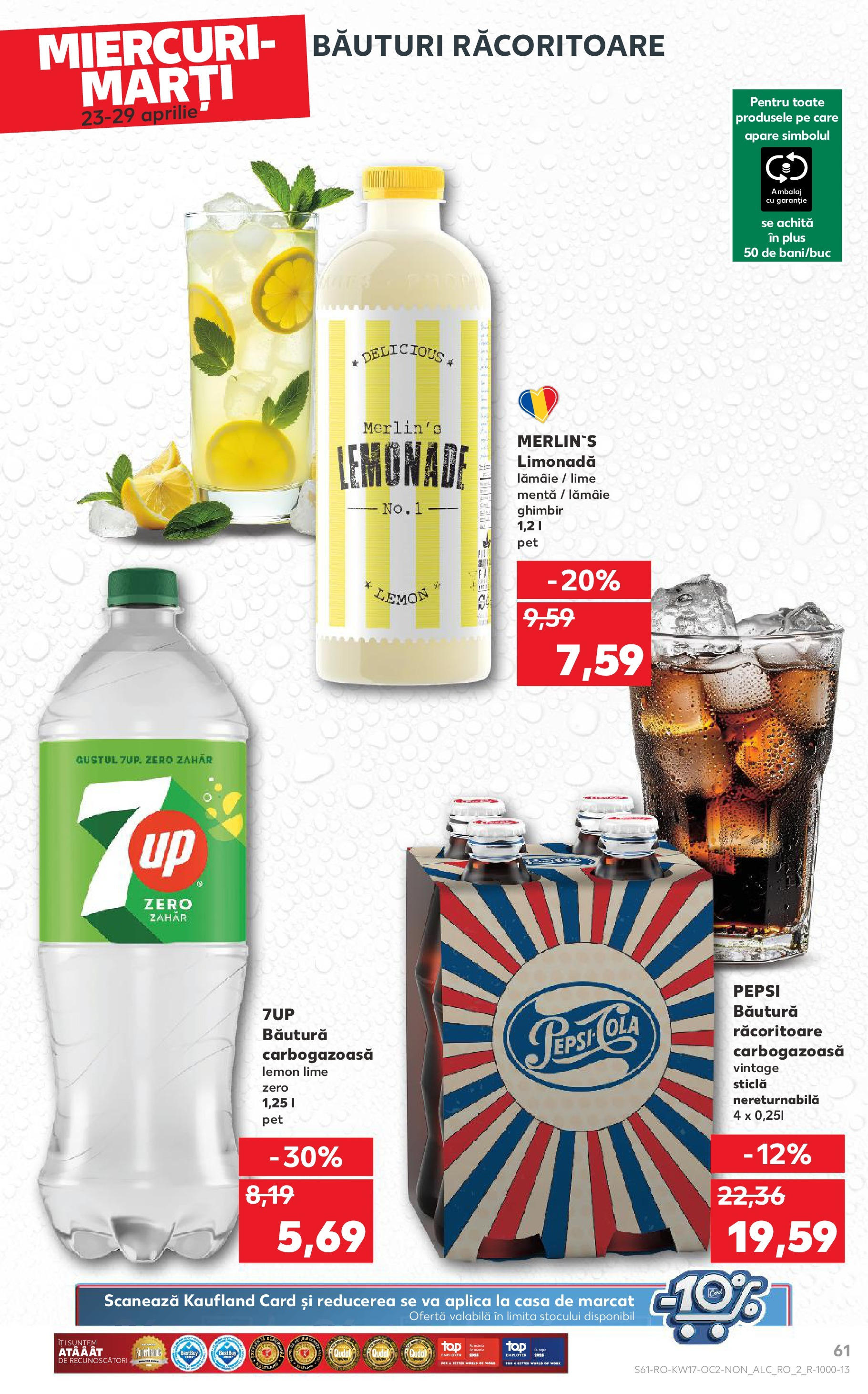 Catalog Kaufland 23 - 29 Aprilie 2025 | Pagina 61 | Produse: Sıcak su torbası, Amerikan servis, Zahăr, Lămâie