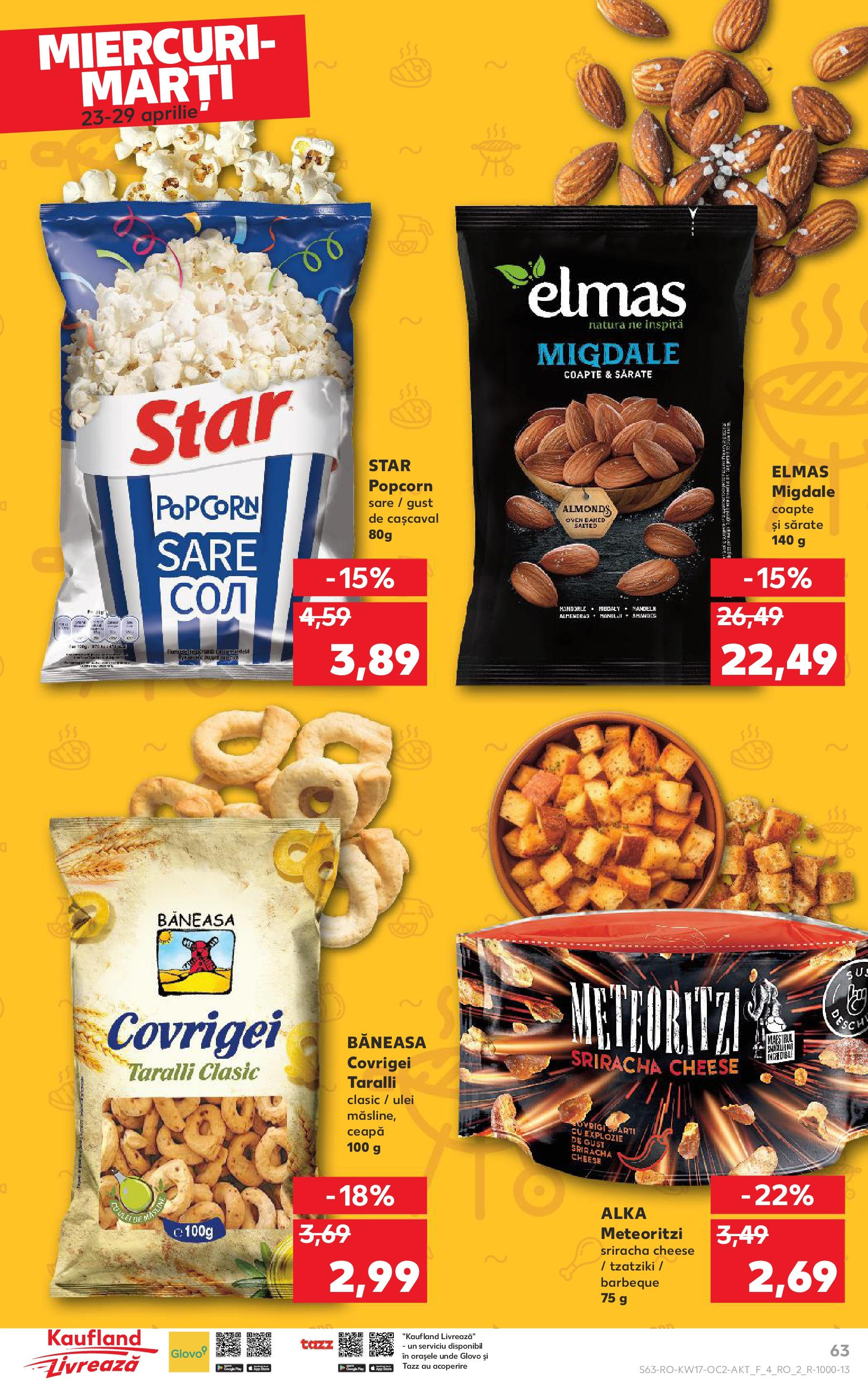 Catalog Kaufland 23 - 29 Aprilie 2025 | Pagina 63 | Produse: Migdale, Covrigei, Ulei, Ceapă