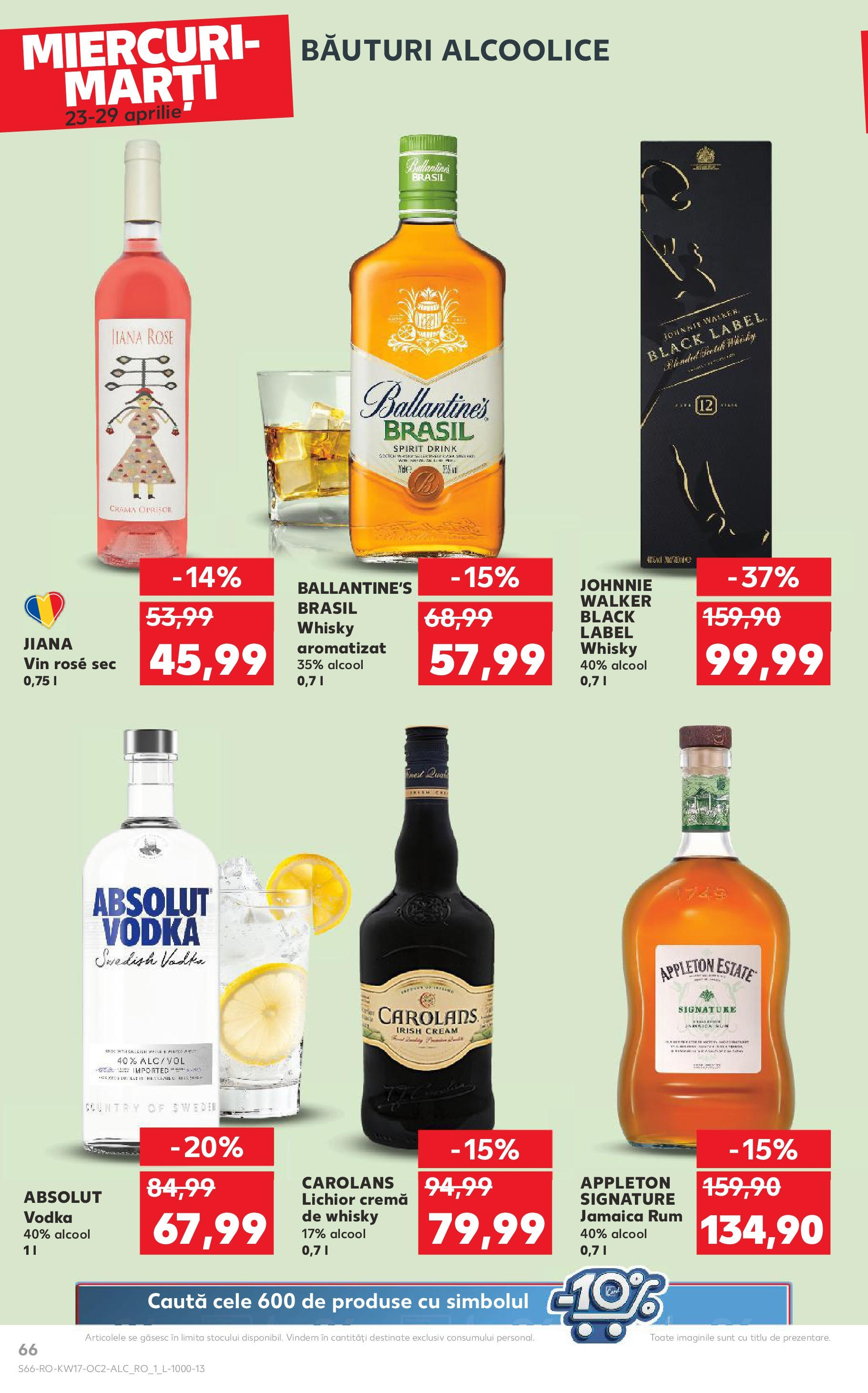 Catalog Kaufland 23 - 29 Aprilie 2025 | Pagina 66 | Produse: Lichior, Cremă, Vin, Vodka