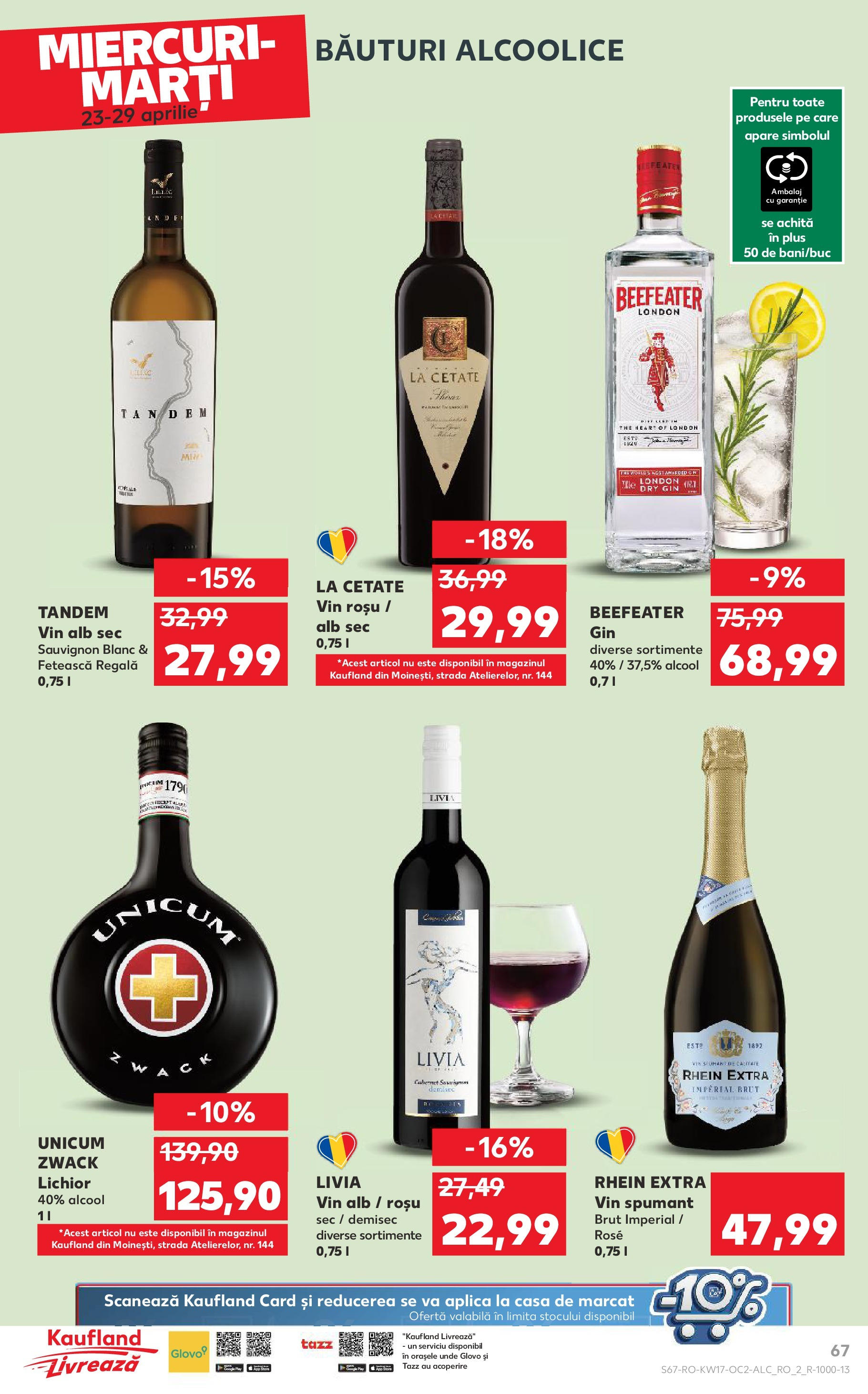 Catalog Kaufland 23 - 29 Aprilie 2025 | Pagina 67 | Produse: Lichior, Vin, Gin