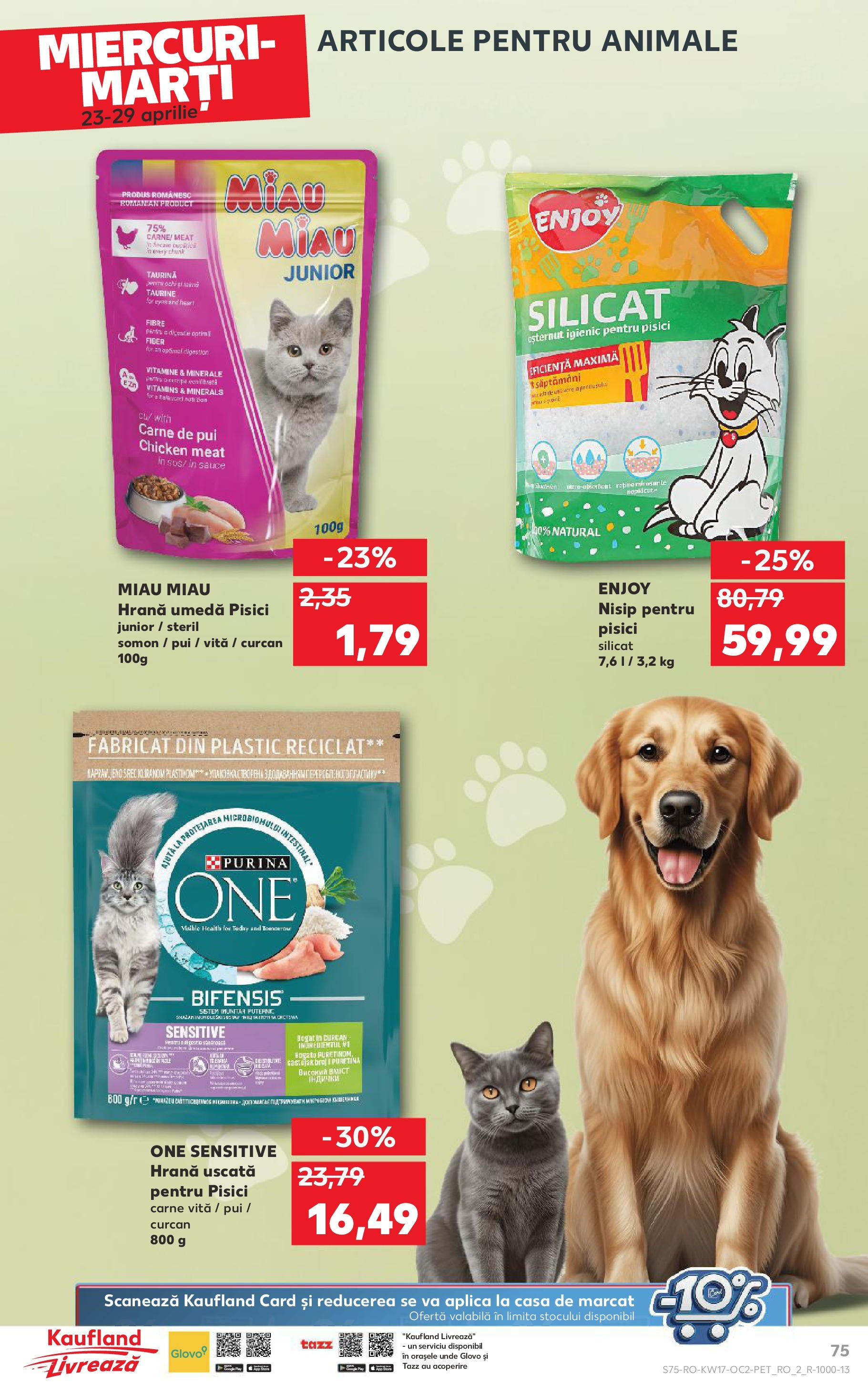 Catalog Kaufland 23 - 29 Aprilie 2025 | Pagina 75 | Produse: Hacıyatmaz Kedi Oyuncağı, Carne De Pui