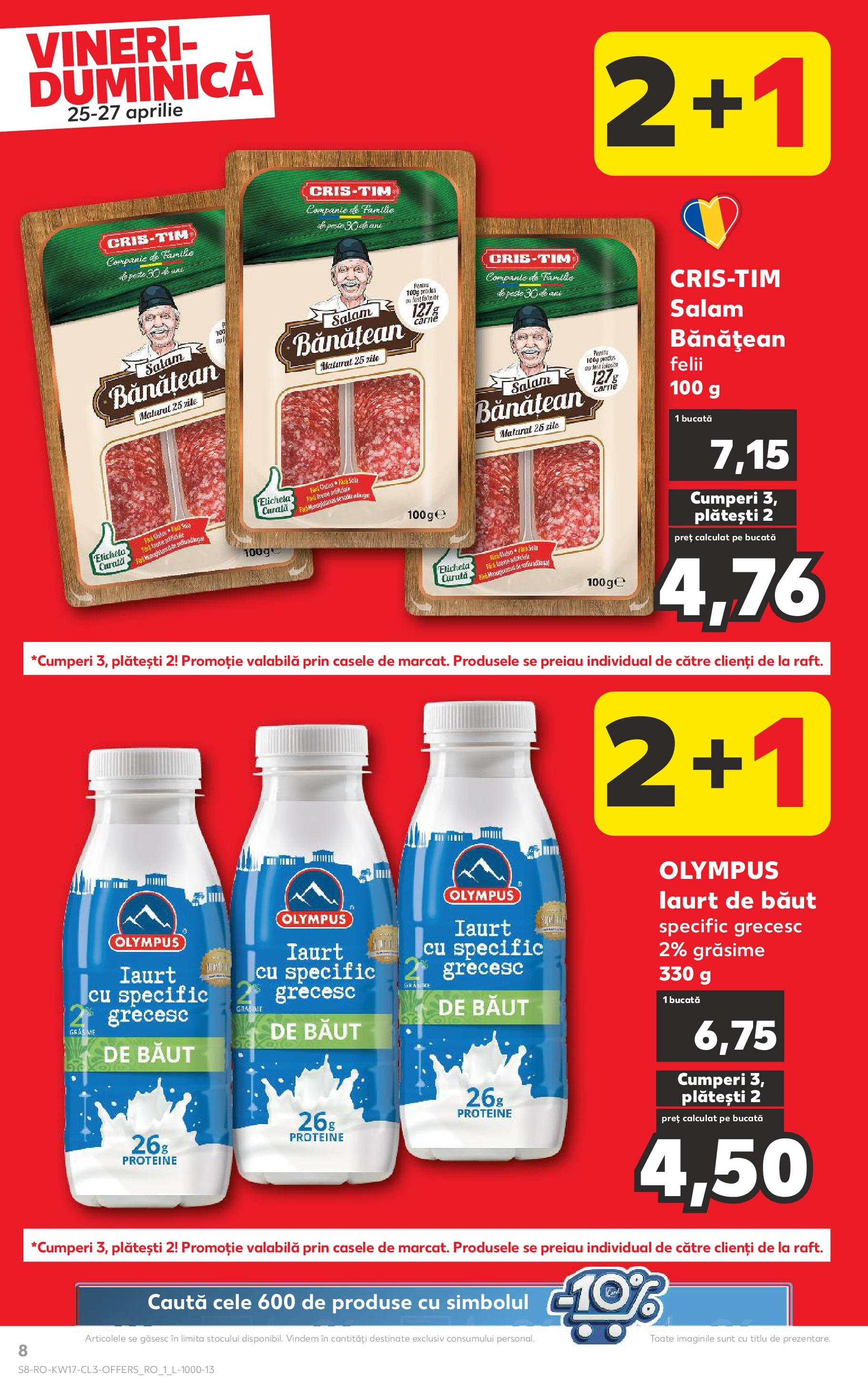 Catalog Kaufland 25 - 27 Aprilie 2025 | Pagina 8 | Produse: Masaüstü kılıfı, Iaurt, Salam, Pește