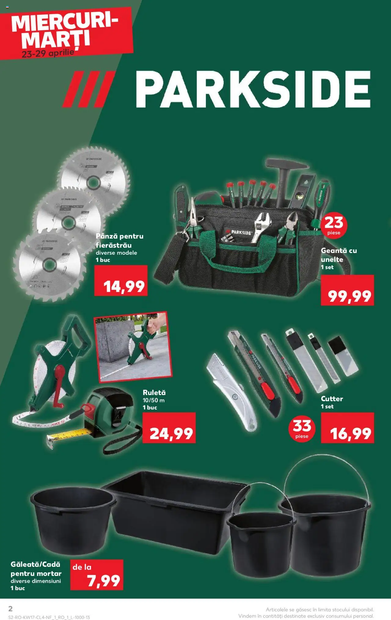 Catalog Kaufland 23 - 29 Aprilie 2025 | Pagina 2 | Produse: Geantă, Cutter, Mortar