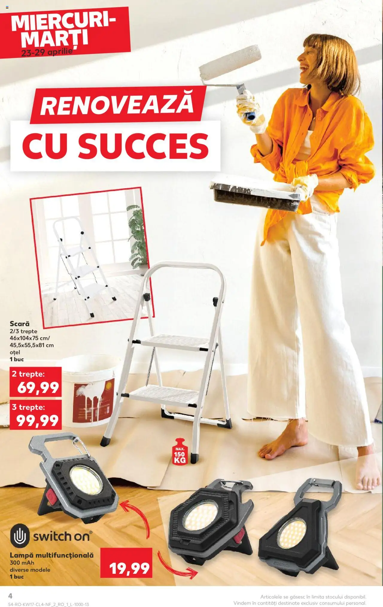Catalog Kaufland 23 - 29 Aprilie 2025 | Pagina 4 | Produse: Scară, Lampă