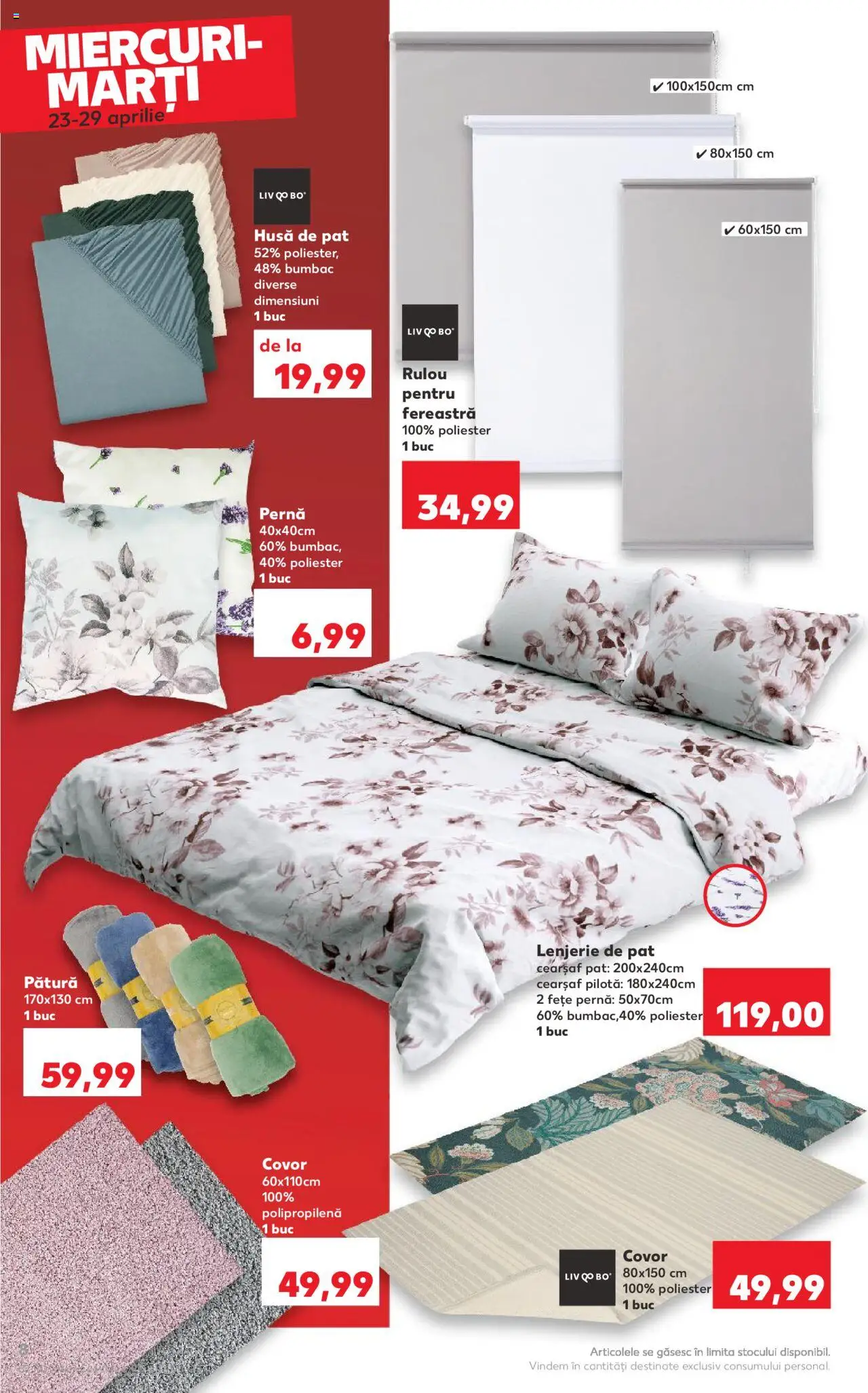 Catalog Kaufland 23 - 29 Aprilie 2025 | Pagina 8 | Produse: Lenjerie de pat, Pernă, Fereastră, Covor