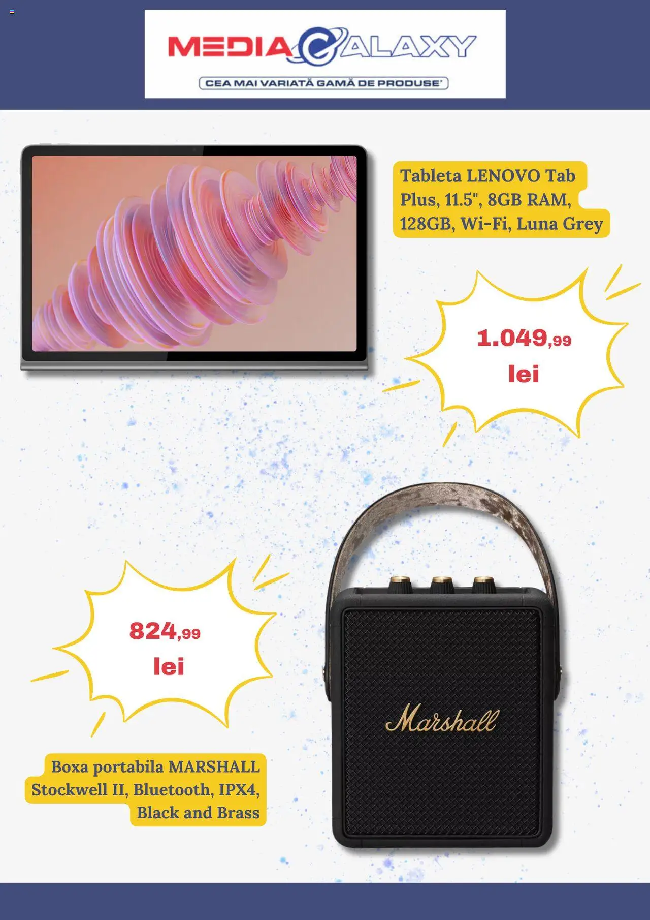 Catalog Media Galaxy 17 - 23 Aprilie 2025 | Pagina 2 | Produse: Tabletă, Boxă portabilă