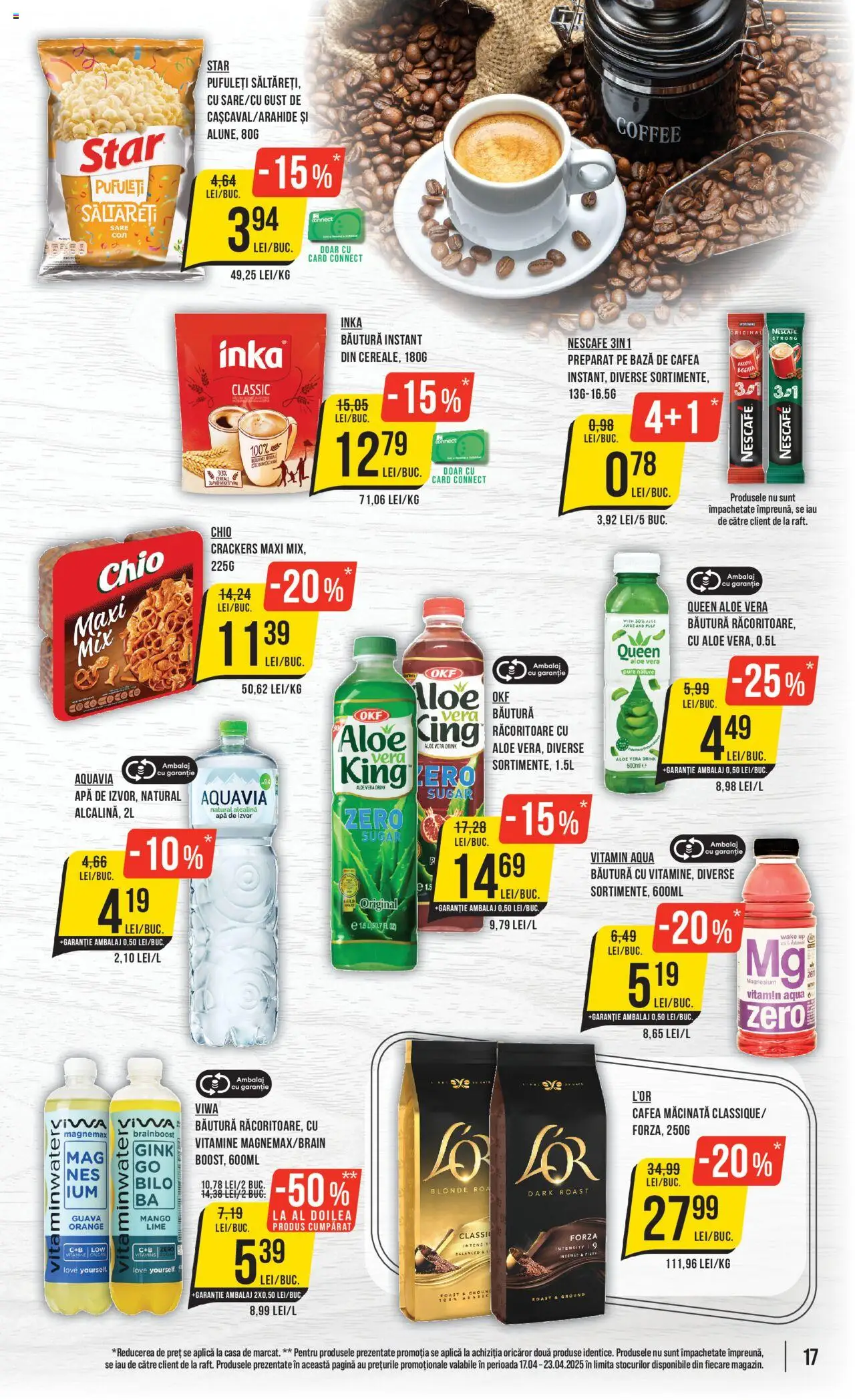 Catalog Mega Image 17 - 23 Aprilie 2025 | Pagina 17 | Produse: Cafea, Pufuleți, Apă, Mango
