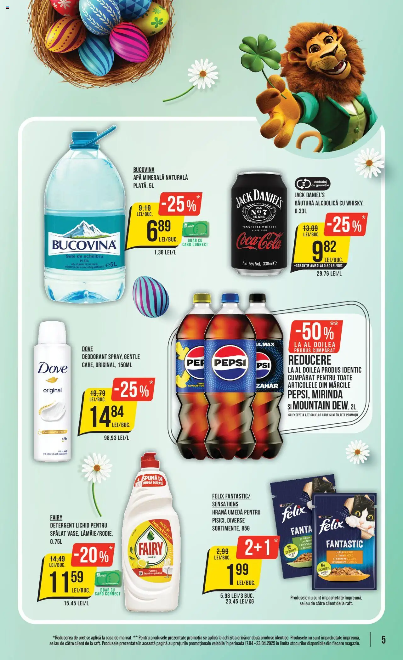 Catalog Mega Image 17 - 23 Aprilie 2025 | Pagina 5 | Produse: Hacıyatmaz Kedi Oyuncağı, Detergent, Apă, Zahăr