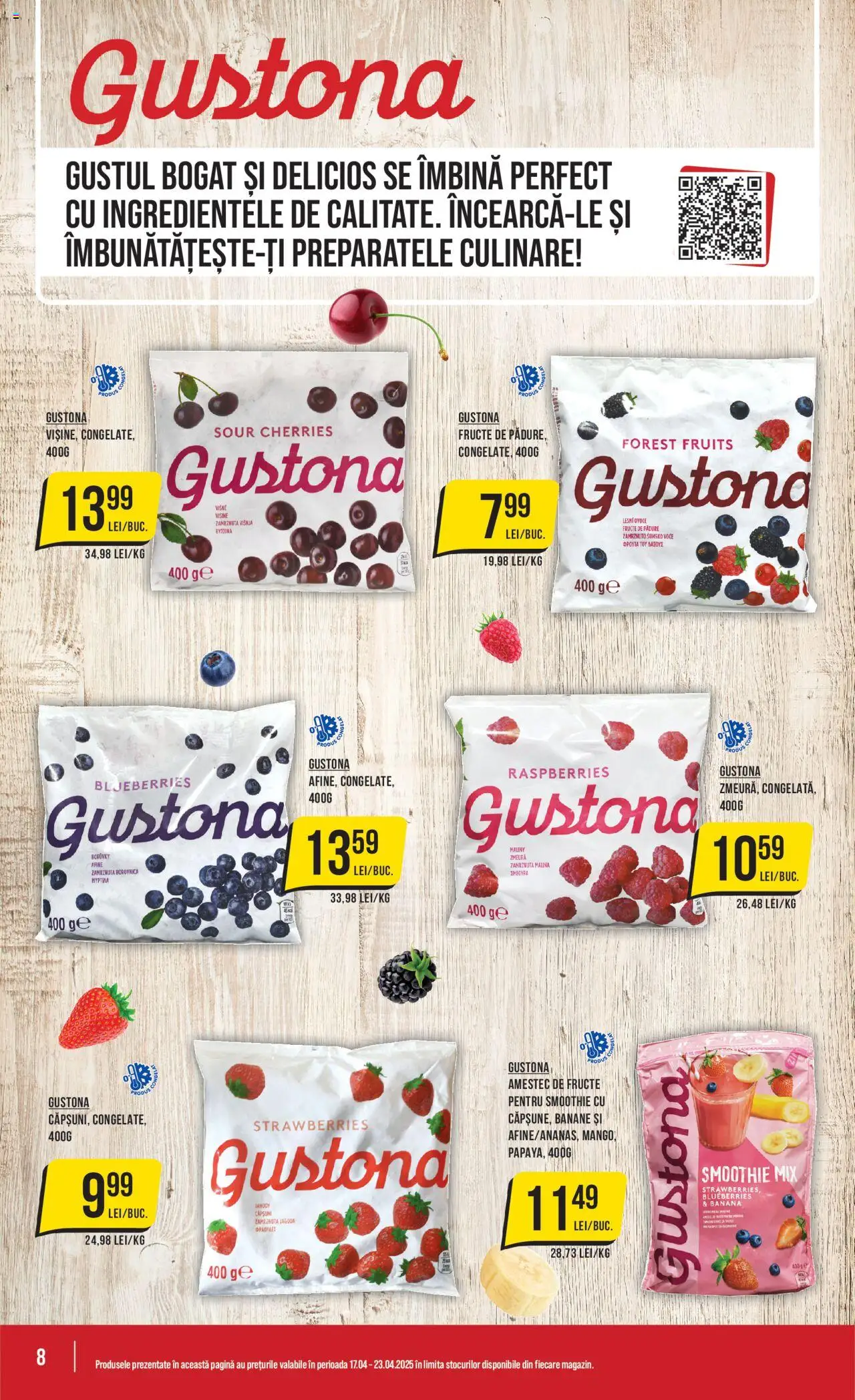 Catalog Mega Image 17 - 23 Aprilie 2025 | Pagina 8 | Produse: Zmeură, Banane, Căpșuni, Smoothie