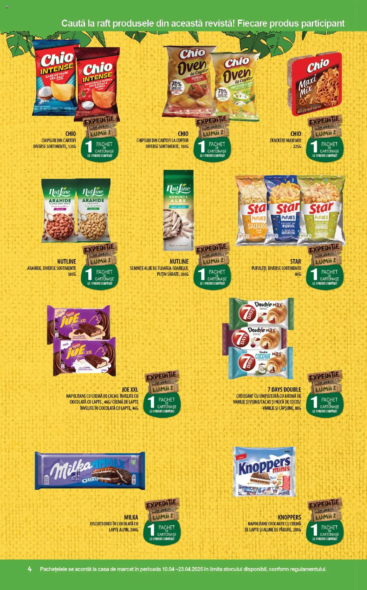 Catalog Mega Image 10 - 23 Aprilie 2025 | Pagina 4 | Produse: Alune, Lapte, Biscuiți, Cartofi