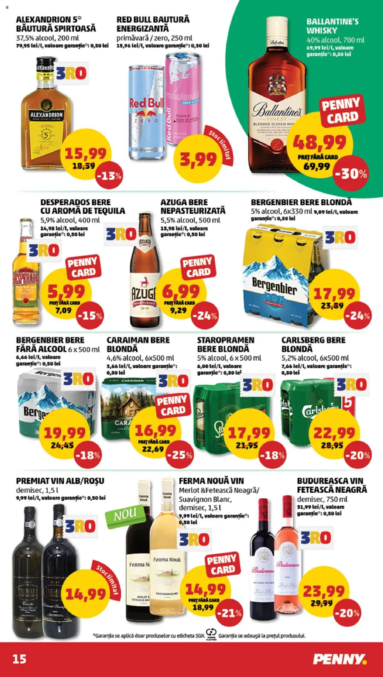 Catalog PENNY Market 23 - 29 Aprilie 2025 | Pagina 15 | Produse: Vin, Bere, Băutură energizantă, Plastik Kulübe