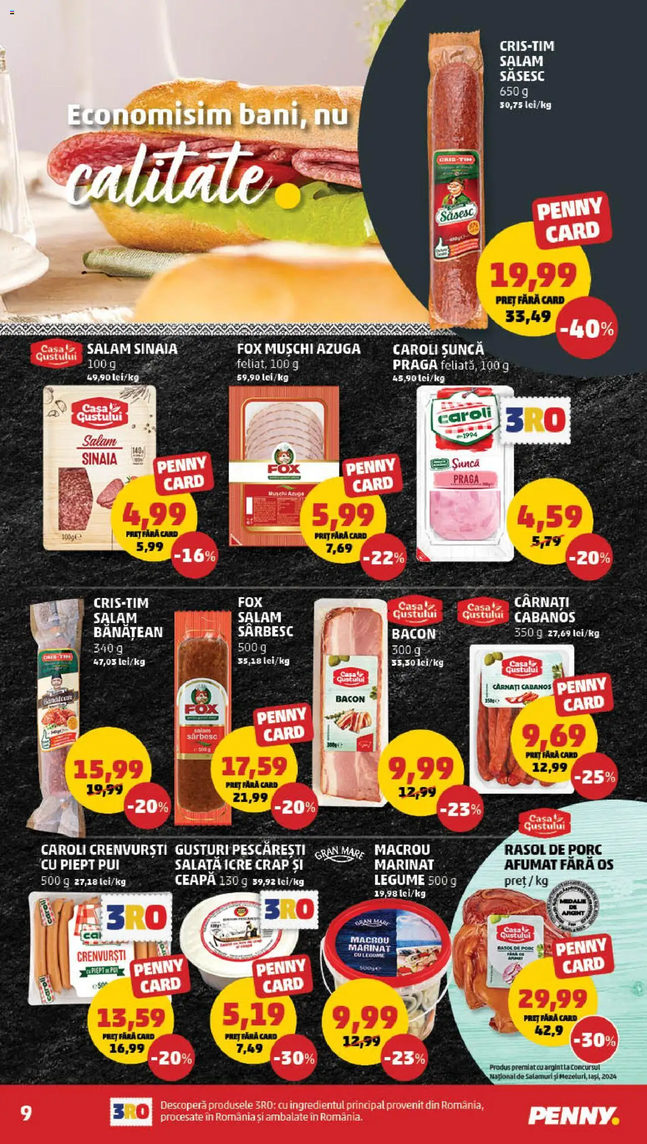 Catalog PENNY Market 16 - 22 Aprilie 2025 | Pagina 9 | Produse: Crenvurști, Rasol, Salată, Ceapă