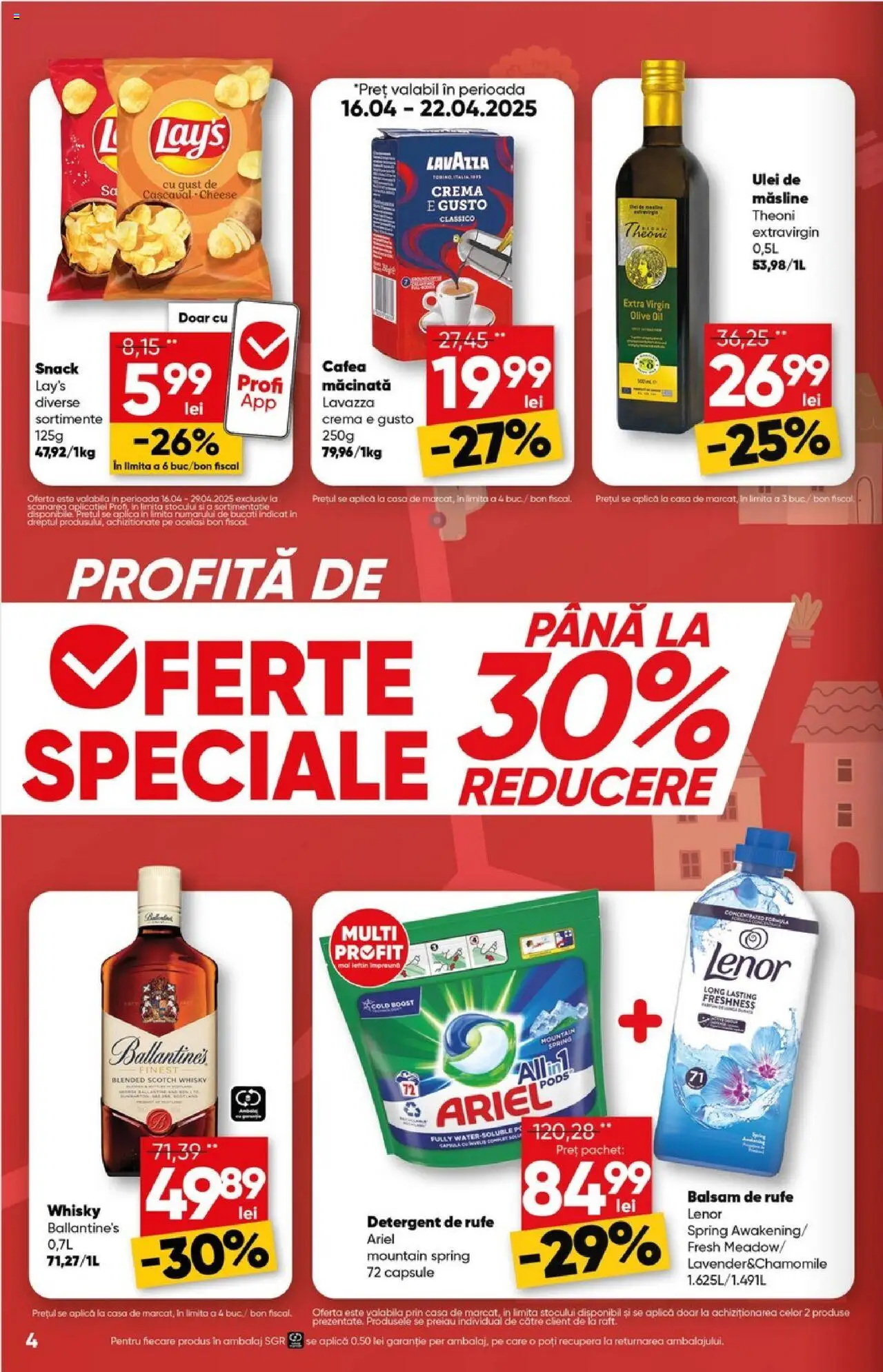 Catalog Profi 16 - 29 Aprilie 2025 | Pagina 4 | Produse: Cremă, Cafea, Detergent, Balsam de rufe