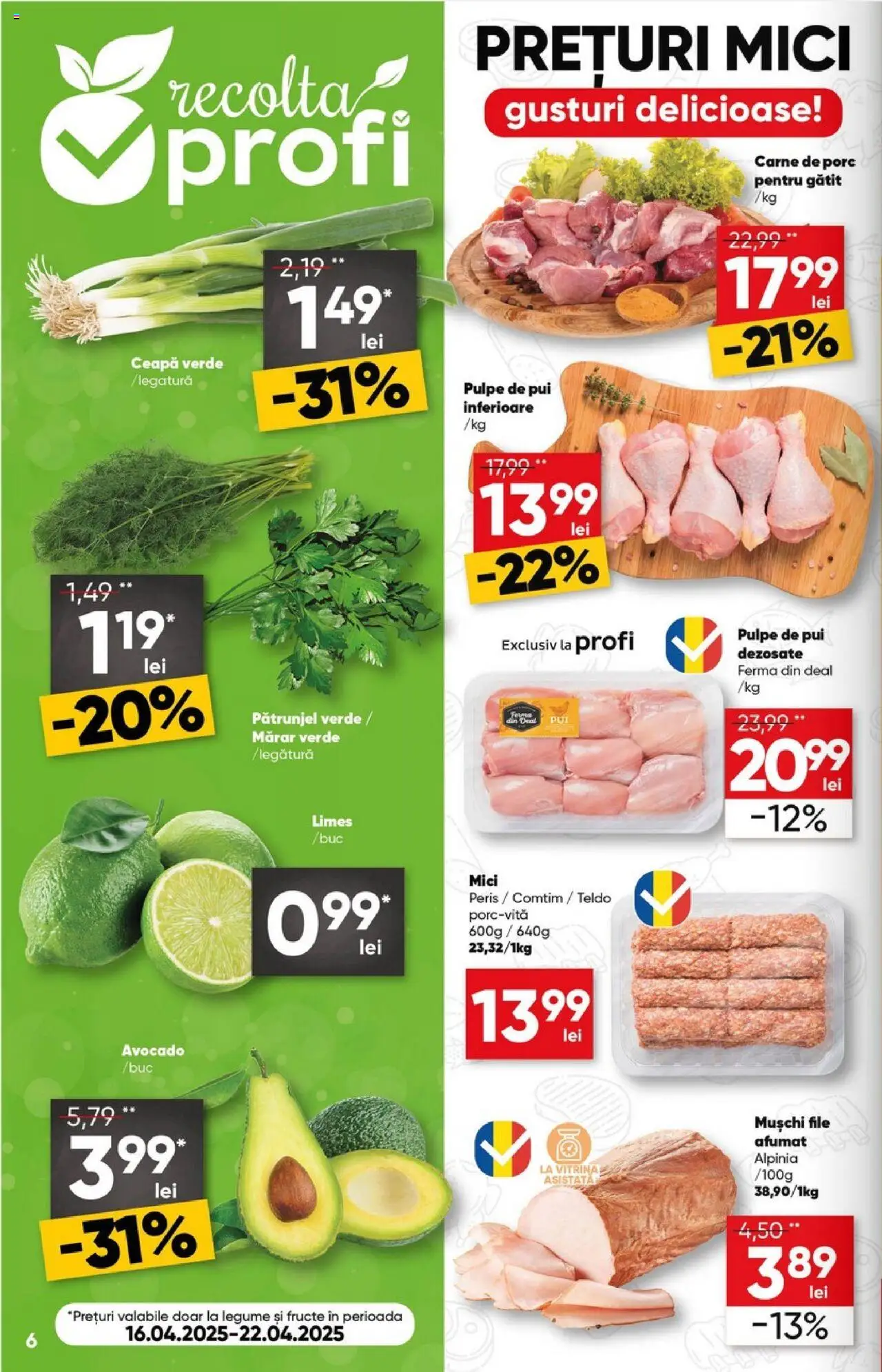 Catalog Profi 16 - 29 Aprilie 2025 | Pagina 6 | Produse: Mărar, Carne De Porc, Ceapă, Fructe
