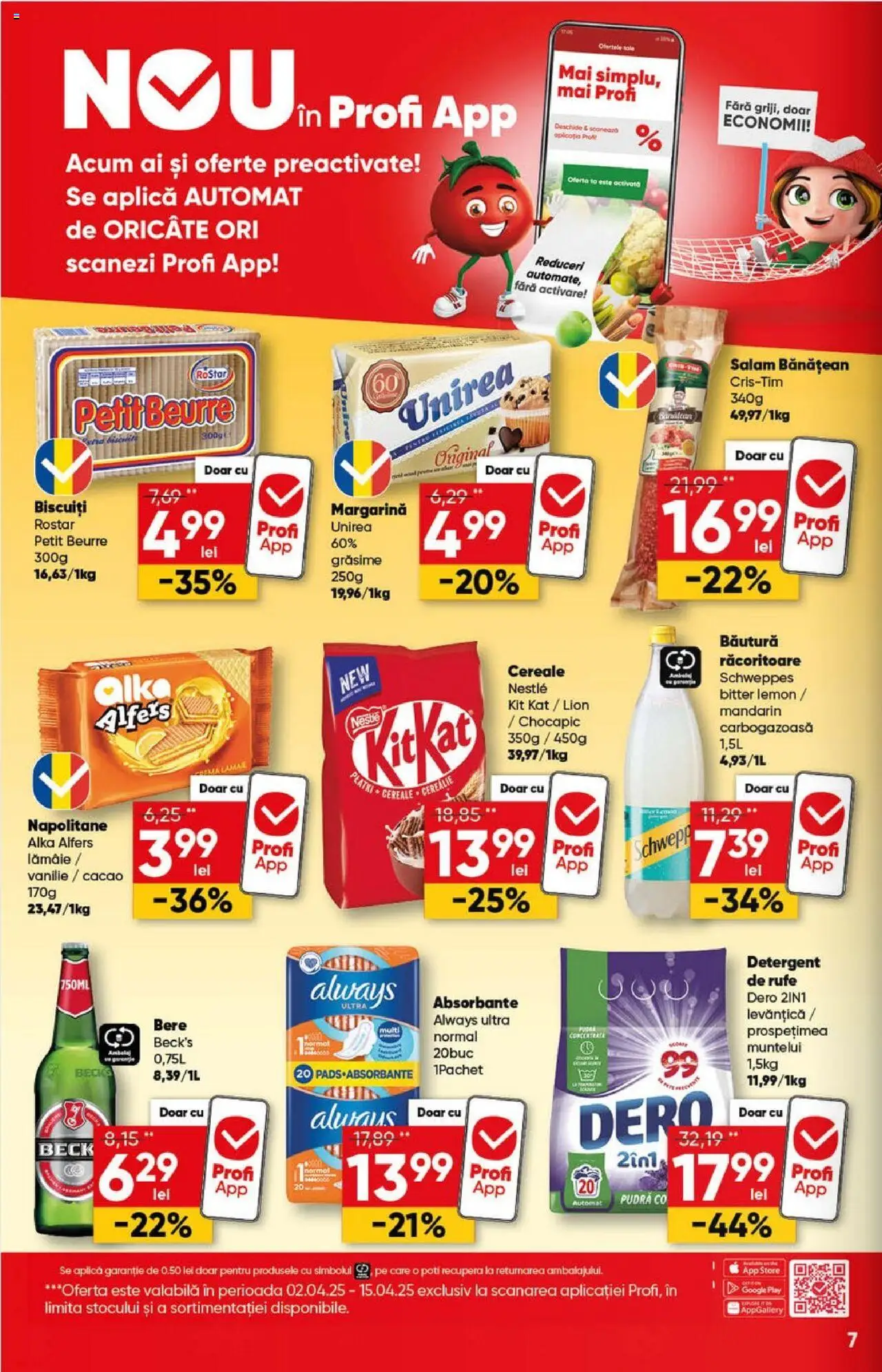 Catalog Profi 16 - 29 Aprilie 2025 | Pagina 6 | Produse: Pudră, Napolitane, Bere, Absorbante
