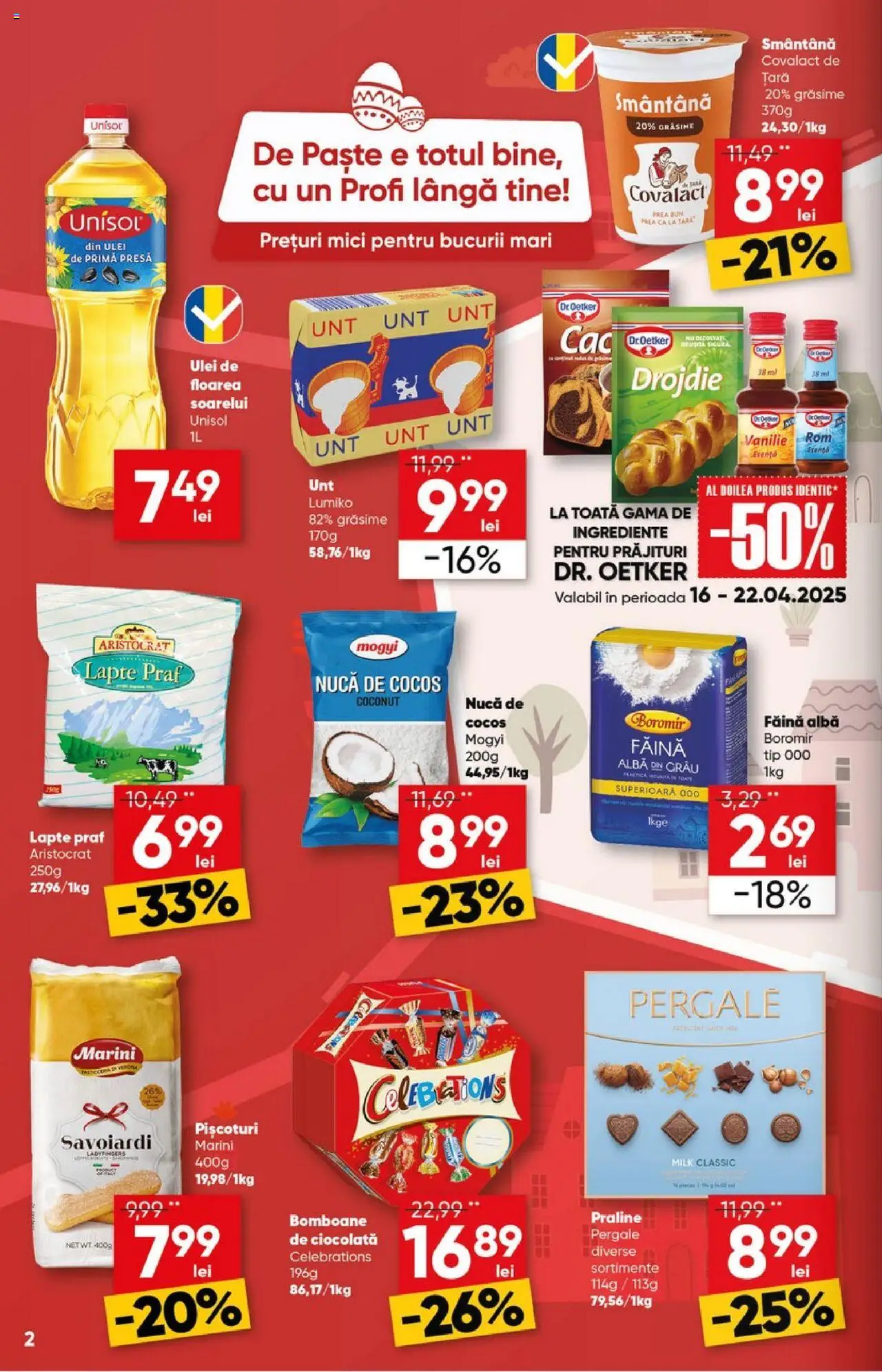 Catalog Profi 16 - 29 Aprilie 2025 | Pagina 2 | Produse: Mici, Praline, Lapte, Ulei