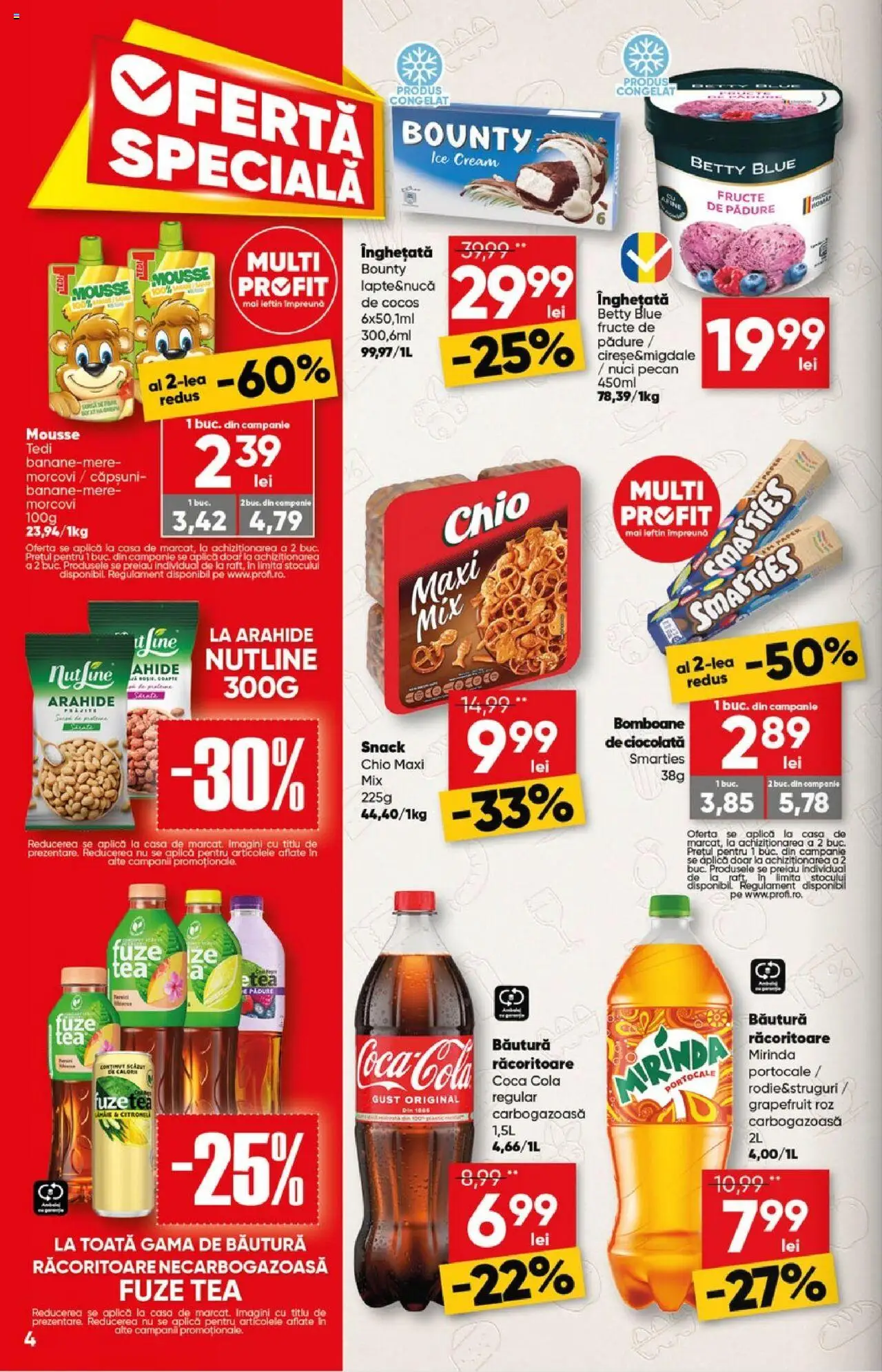 Catalog Profi 16 - 29 Aprilie 2025 | Pagina 4 | Produse: Arahide, Amerikan servis, Morcovi, Înghețată