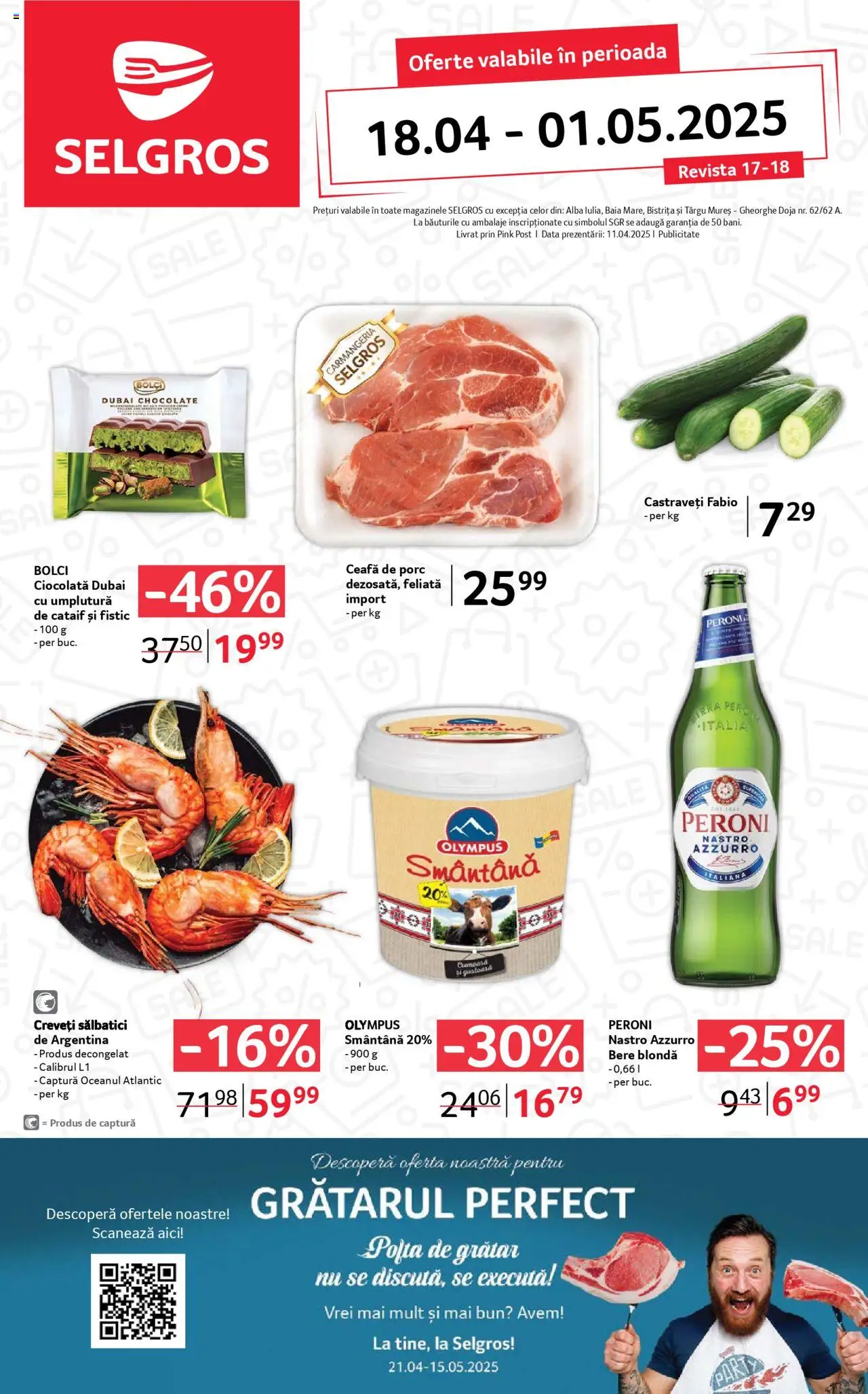 Catalog Selgros 18 Aprilie - 1 Mai 2025 | Pagina 1 | Produse: Keçeli kalem, Ciocolată, Fistic, Castraveți