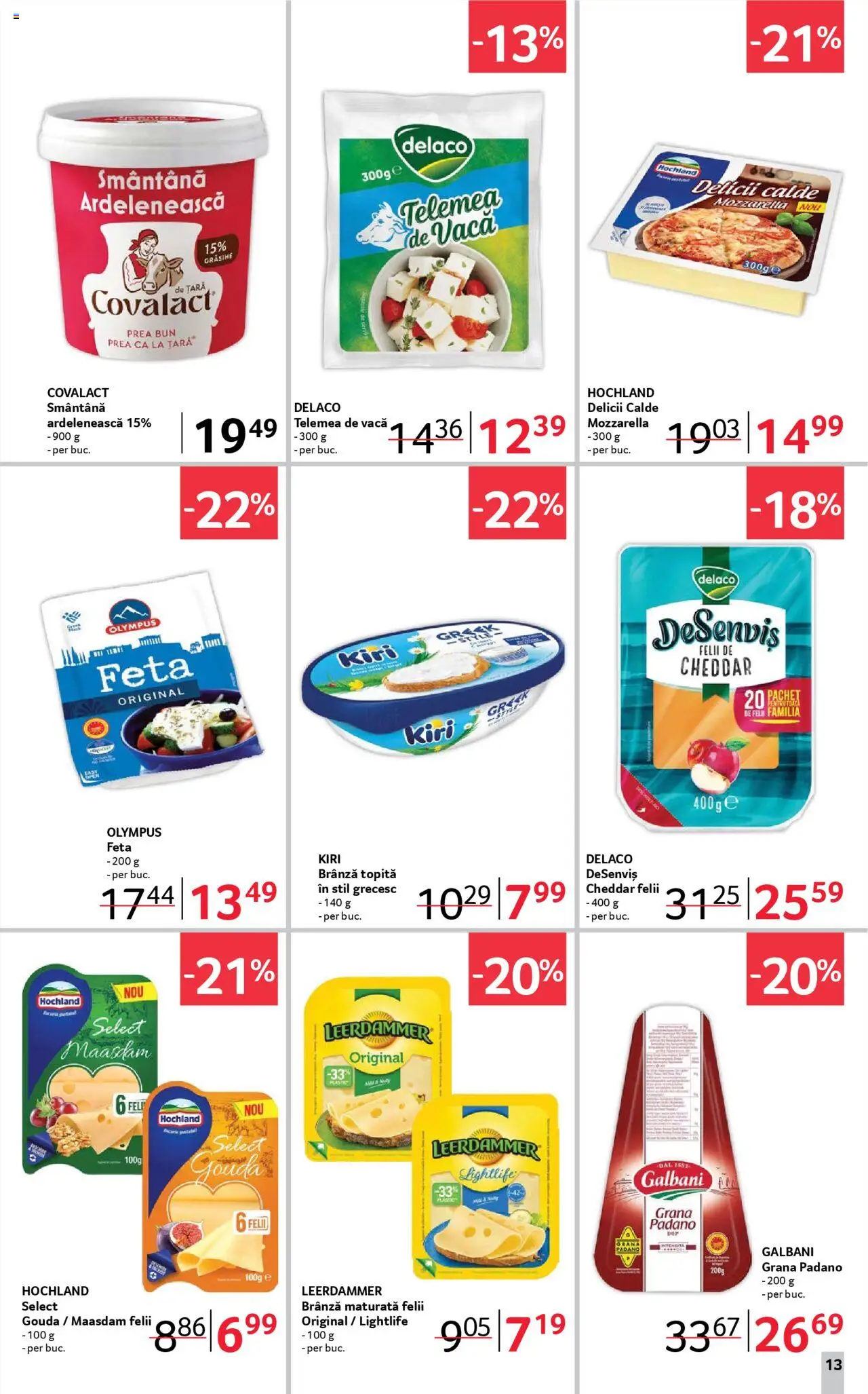 Catalog Selgros 18 Aprilie - 1 Mai 2025 | Pagina 13 | Produse: Light Kedi Konservesi, Mozzarella, Brânză, Smântână
