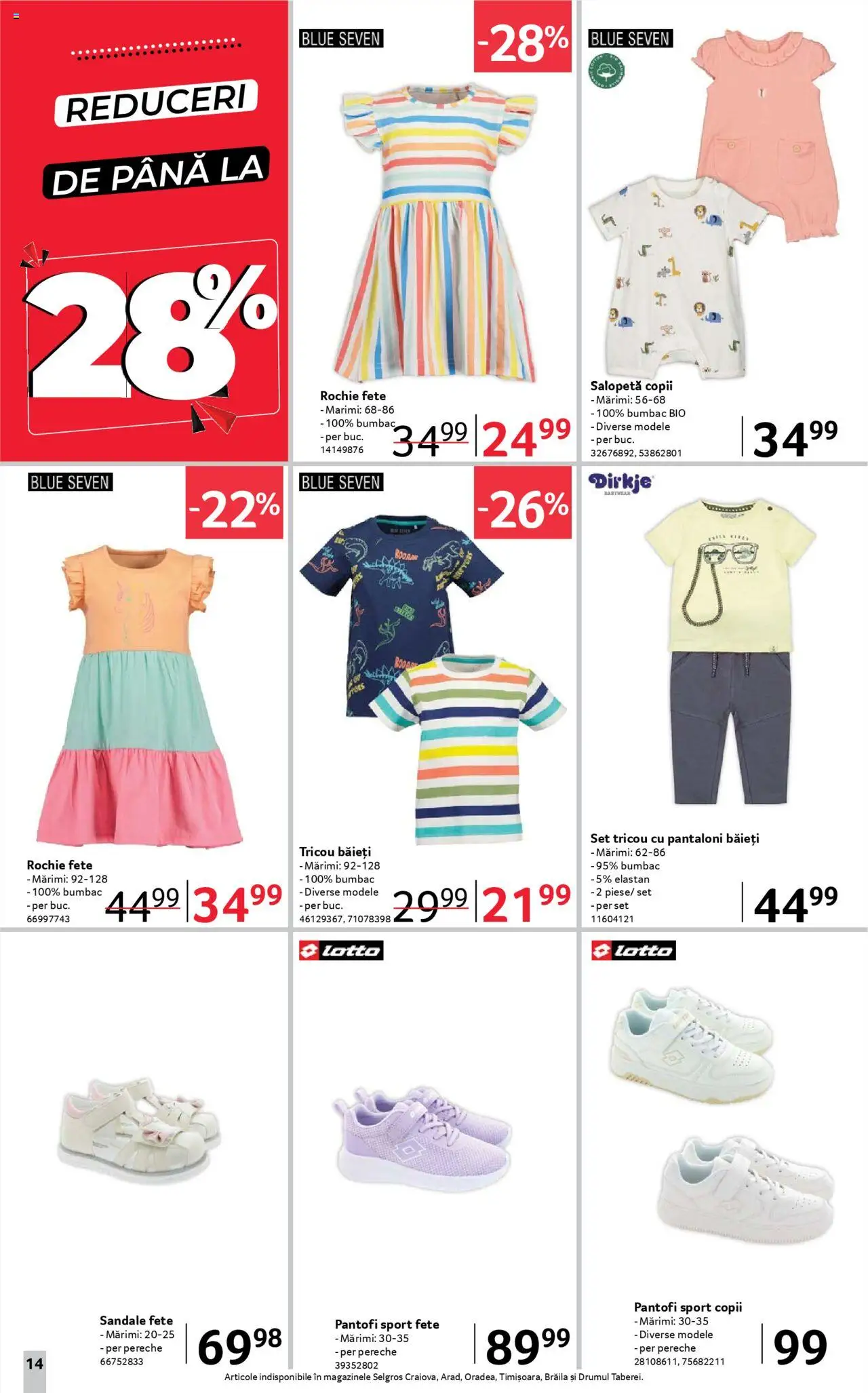 Catalog Selgros 18 Aprilie - 1 Mai 2025 | Pagina 14 | Produse: Pantofi, Tricou, Salopetă, Sandale