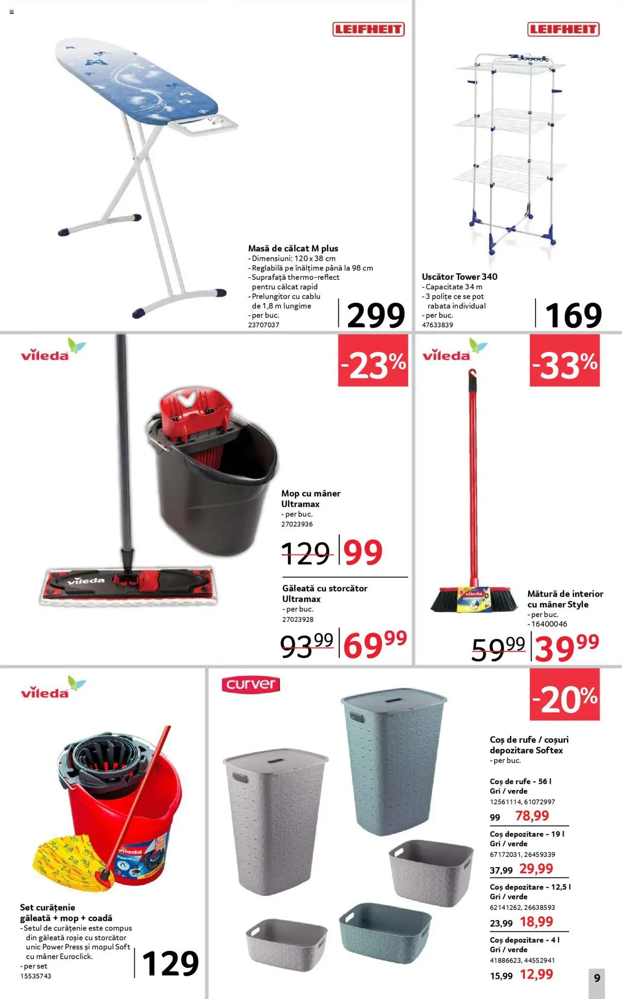Catalog Selgros 18 Aprilie - 1 Mai 2025 | Pagina 9 | Produse: Delgeç, Prelungitor, Mătură, Masă de călcat