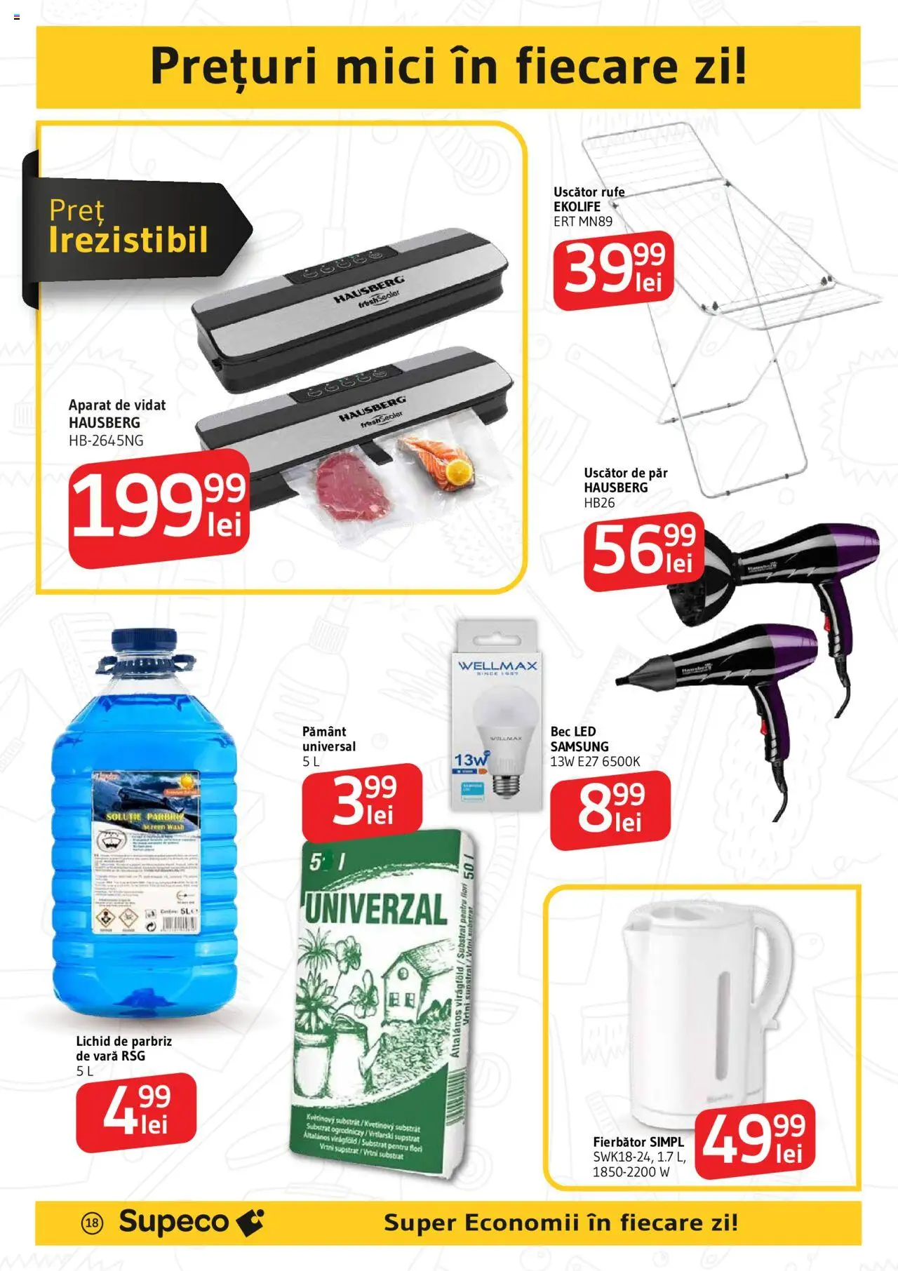 Catalog Supeco 24 Aprilie - 7 Mai 2025 | Pagina 18 | Produse: Bec, Uscător, Uscător De Păr, Uscător rufe