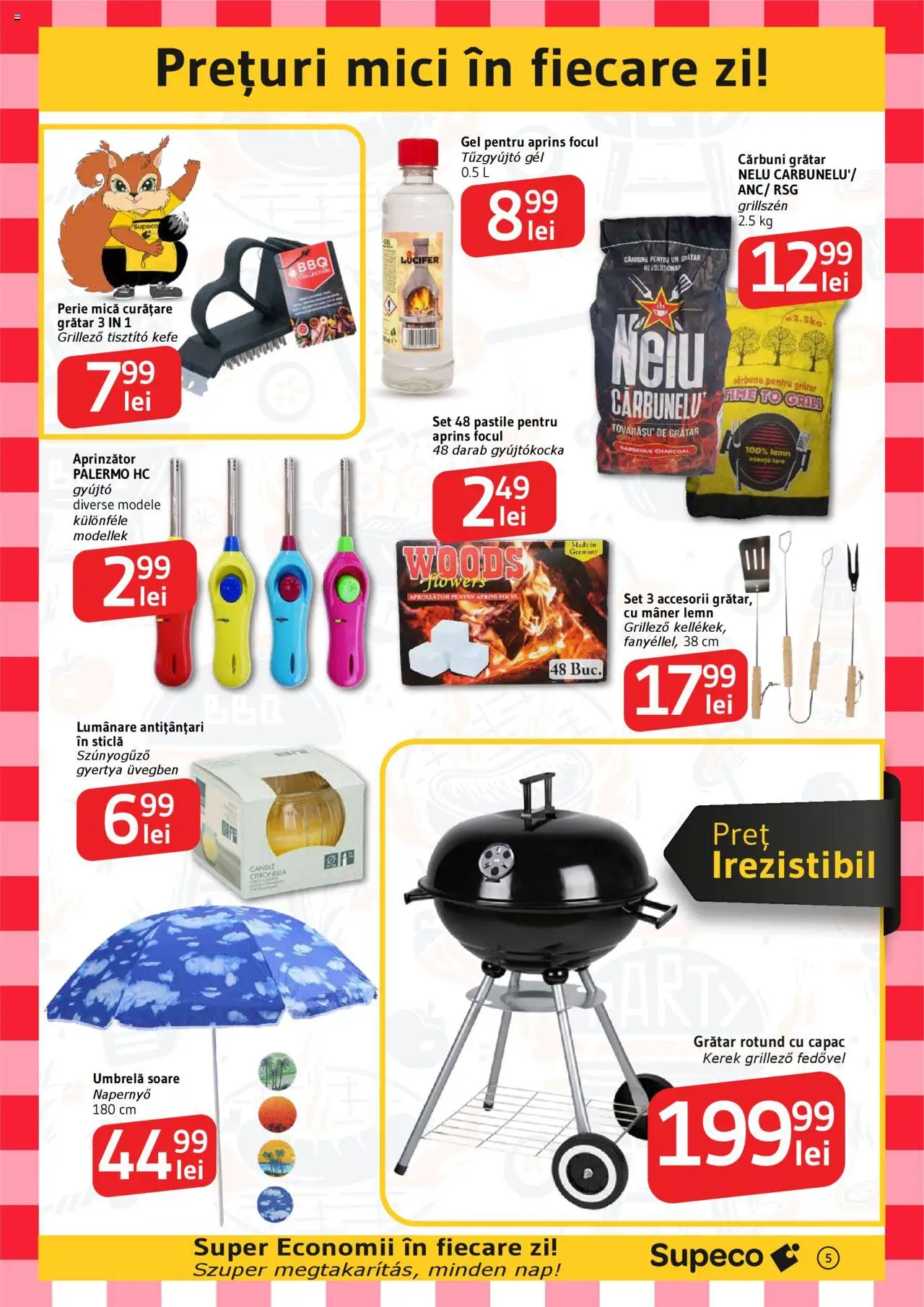 Catalog Supeco 24 Aprilie - 7 Mai 2025 | Pagina 5 | Produse: Umbrelă, Grill, Grătar, Lumânare