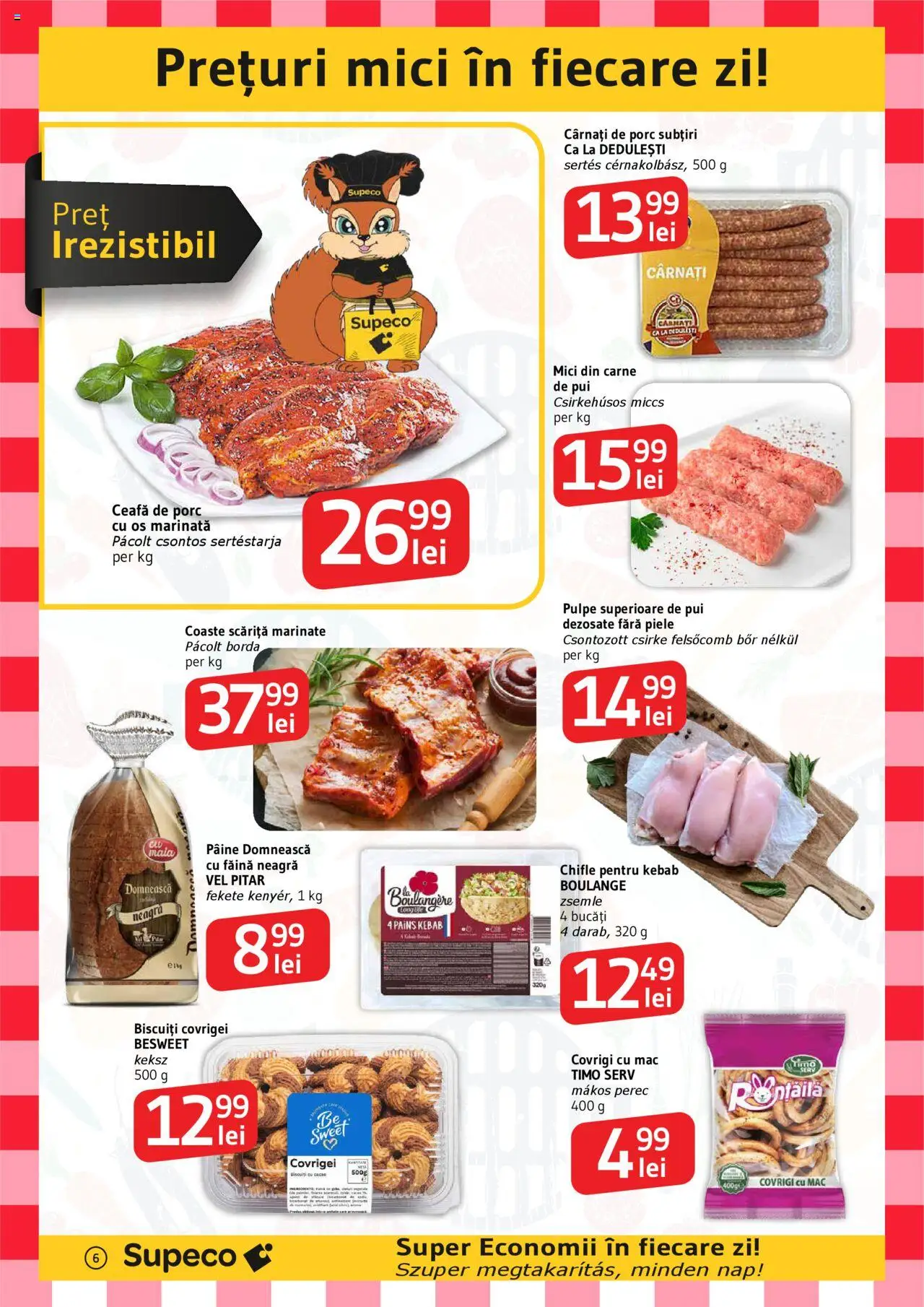 Catalog Supeco 24 Aprilie - 7 Mai 2025 | Pagina 6 | Produse: Mici, Covrigei, Carne De Pui, Cârnați