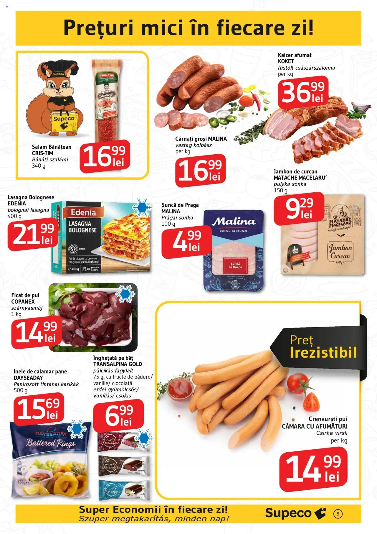 Catalog Supeco 24 Aprilie - 7 Mai 2025 | Pagina 9 | Produse: Mici, Crenvurști, Fructe, Sos