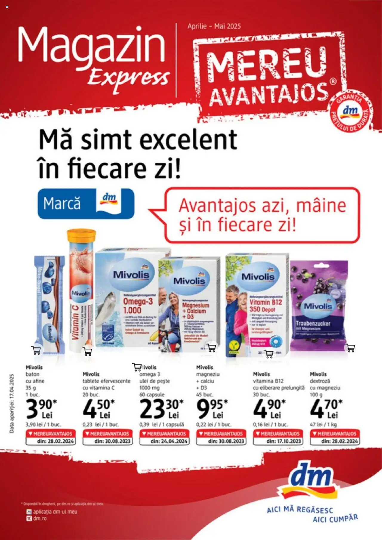 Catalog DM Drogerie Markt 17 Aprilie - 13 Mai 2025 | Pagina 1 | Produse: Afine, Chaussures de ski, Ulei, Pește