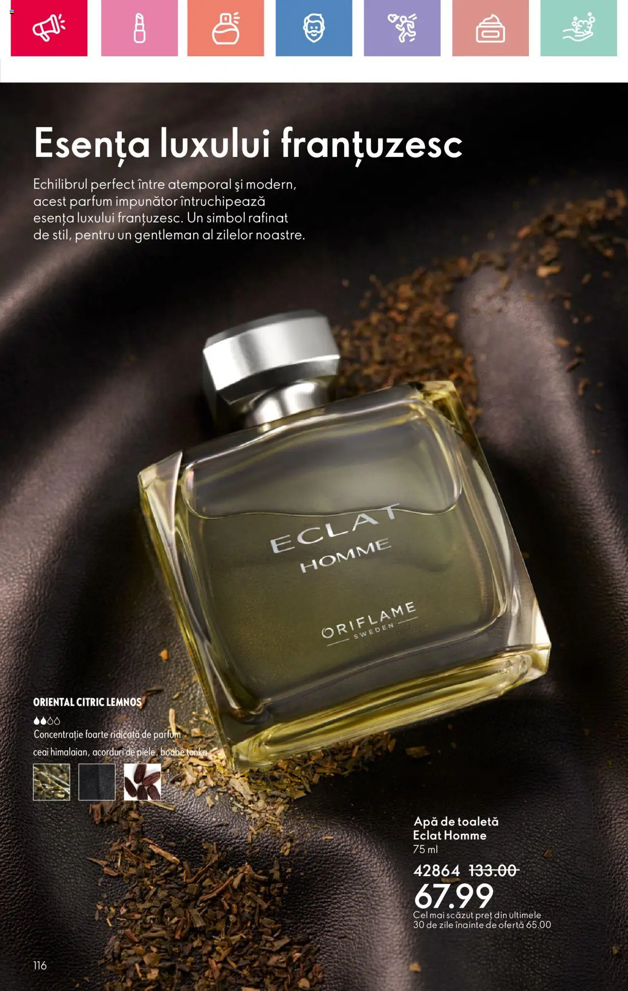Catalog Oriflame 4 - 24 Mai 2025 | Pagina 116 | Produse: Toaletă, Apă de toaletă, Ceai, Apă